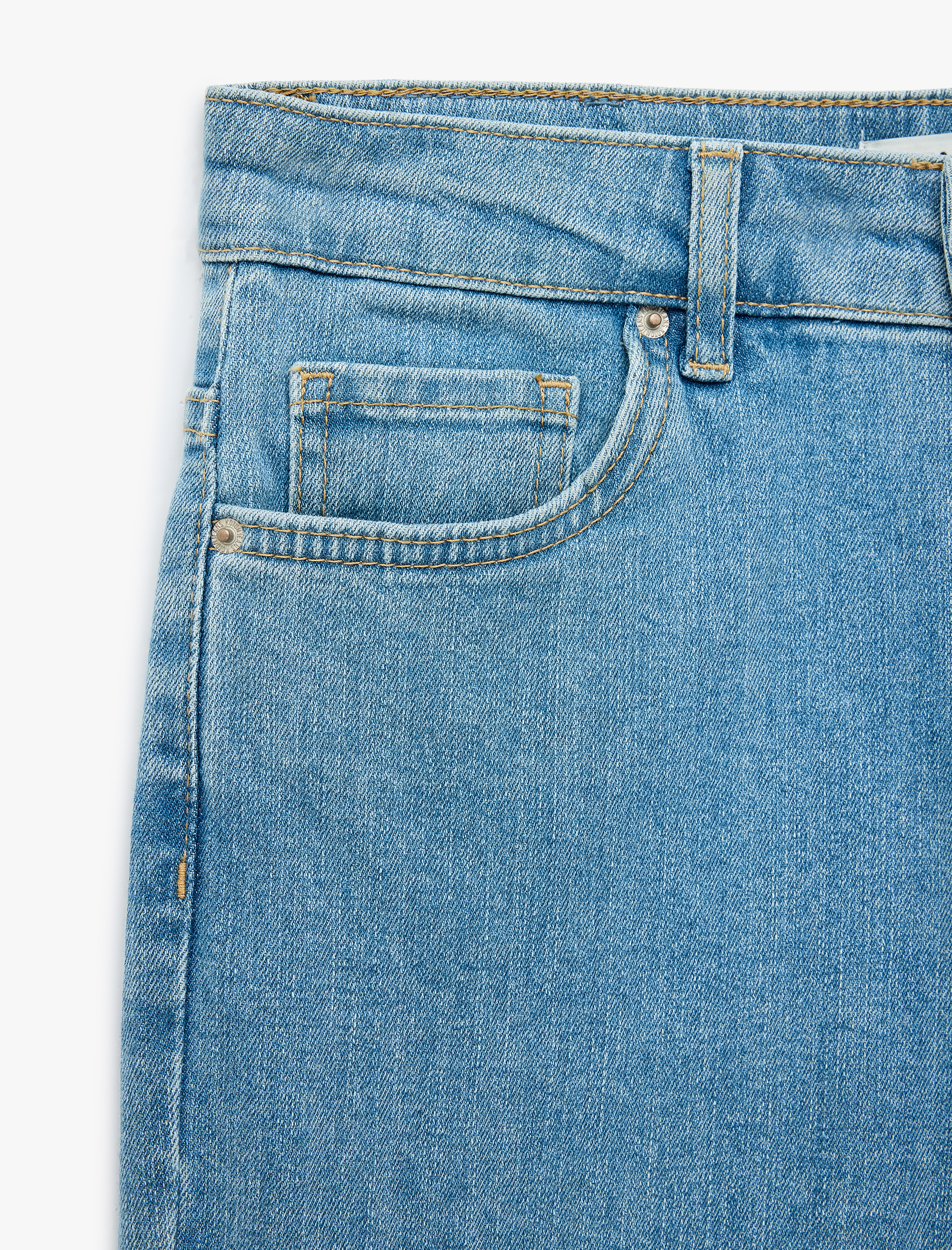   Pamuklu Dar Kesim Cepli İspanyol Paça Denim Pantolon - Flare Jeans