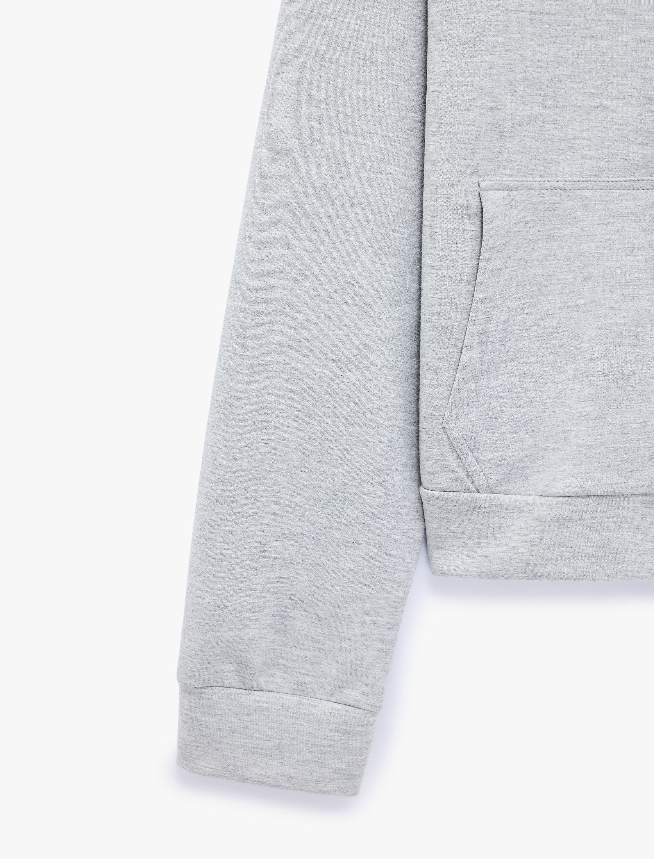   Kapüşonlu Fermuarlı Kanguru Cepli Boxy Modal Sweatshirt