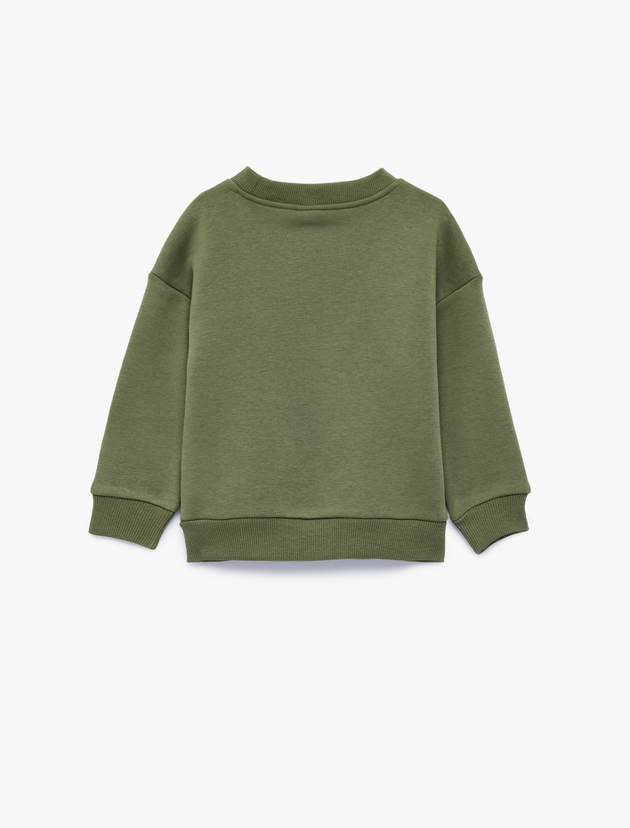 Erkek Bebek Looney Tunes Baskılı Pamuklu Şardonlu Bisiklet Yaka Uzun Kollu Lisanslı Sweatshirt