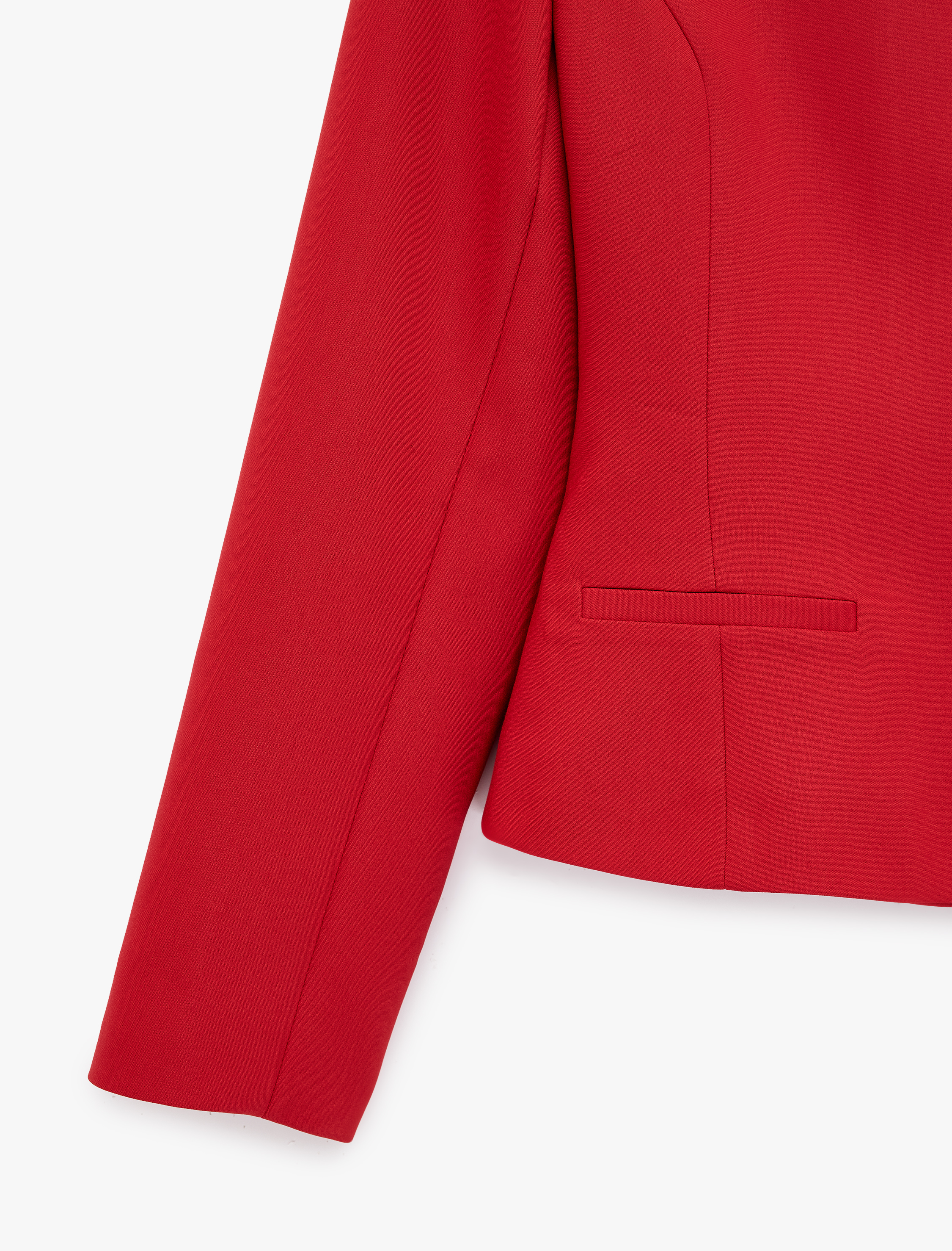   Klasik Yaka Fleto Cepli Uzun Kollu Fermuarlı Blazer Ceket
