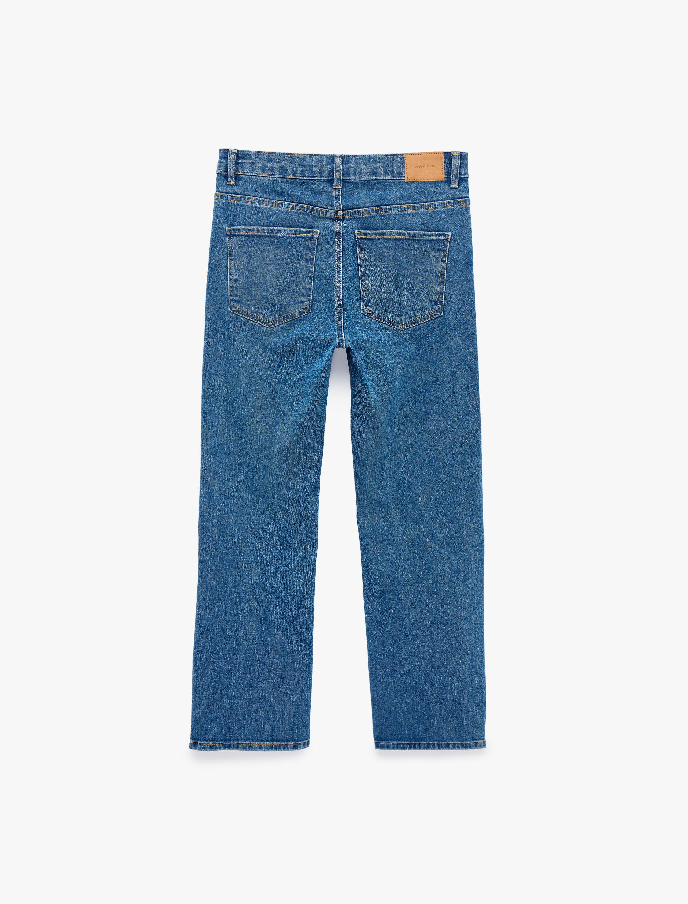   Pamuklu Dar Kesim Cepli İspanyol Paça Denim Pantolon - Flare Jeans