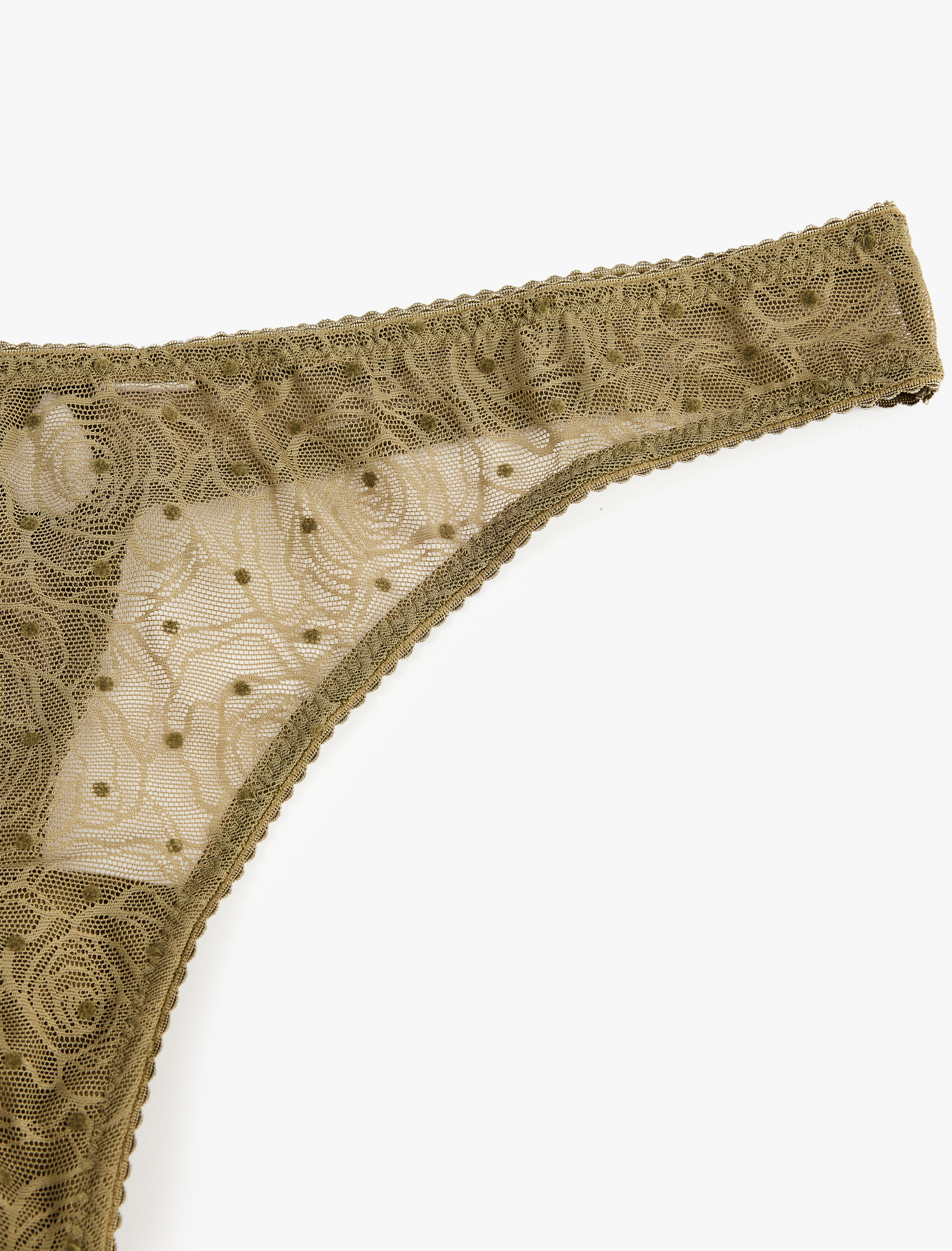   Çiçekli Dantelli String Külot