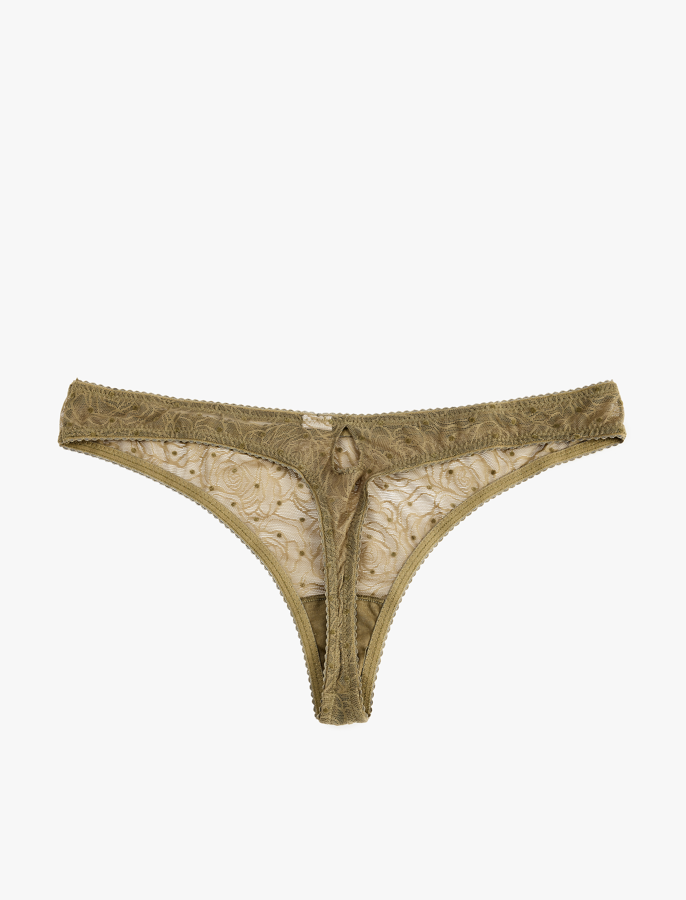   Çiçekli Dantelli String Külot