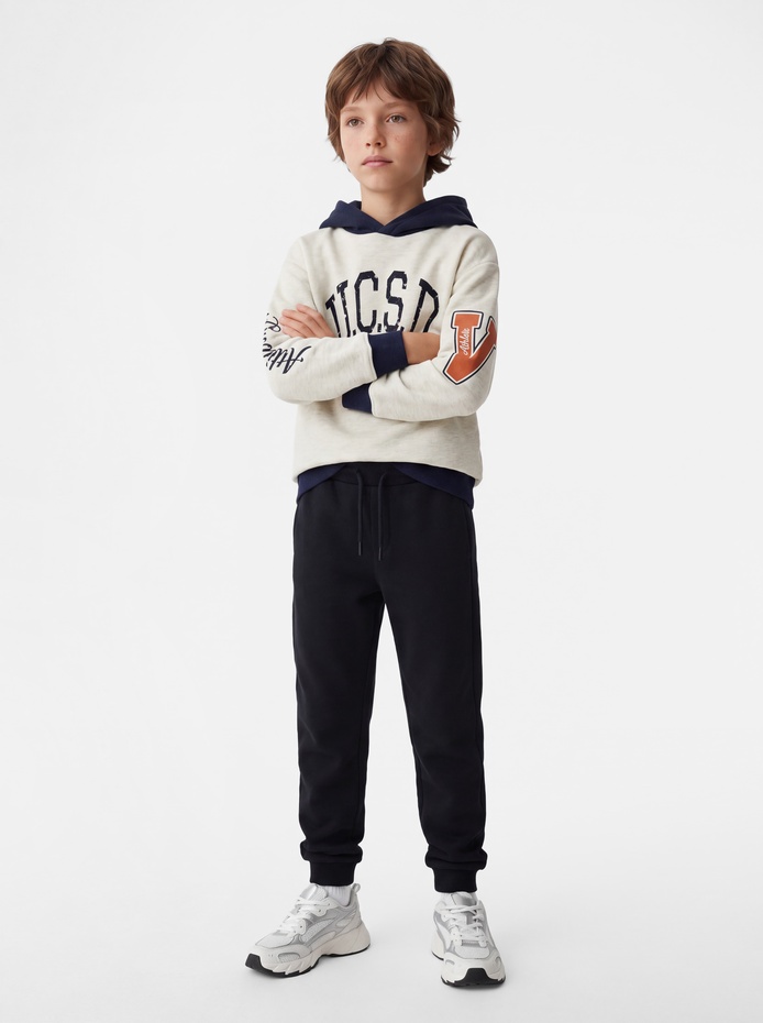 Erkek Çocuk Beli Lastikli Şardonlu Jogger Eşofman Altı
