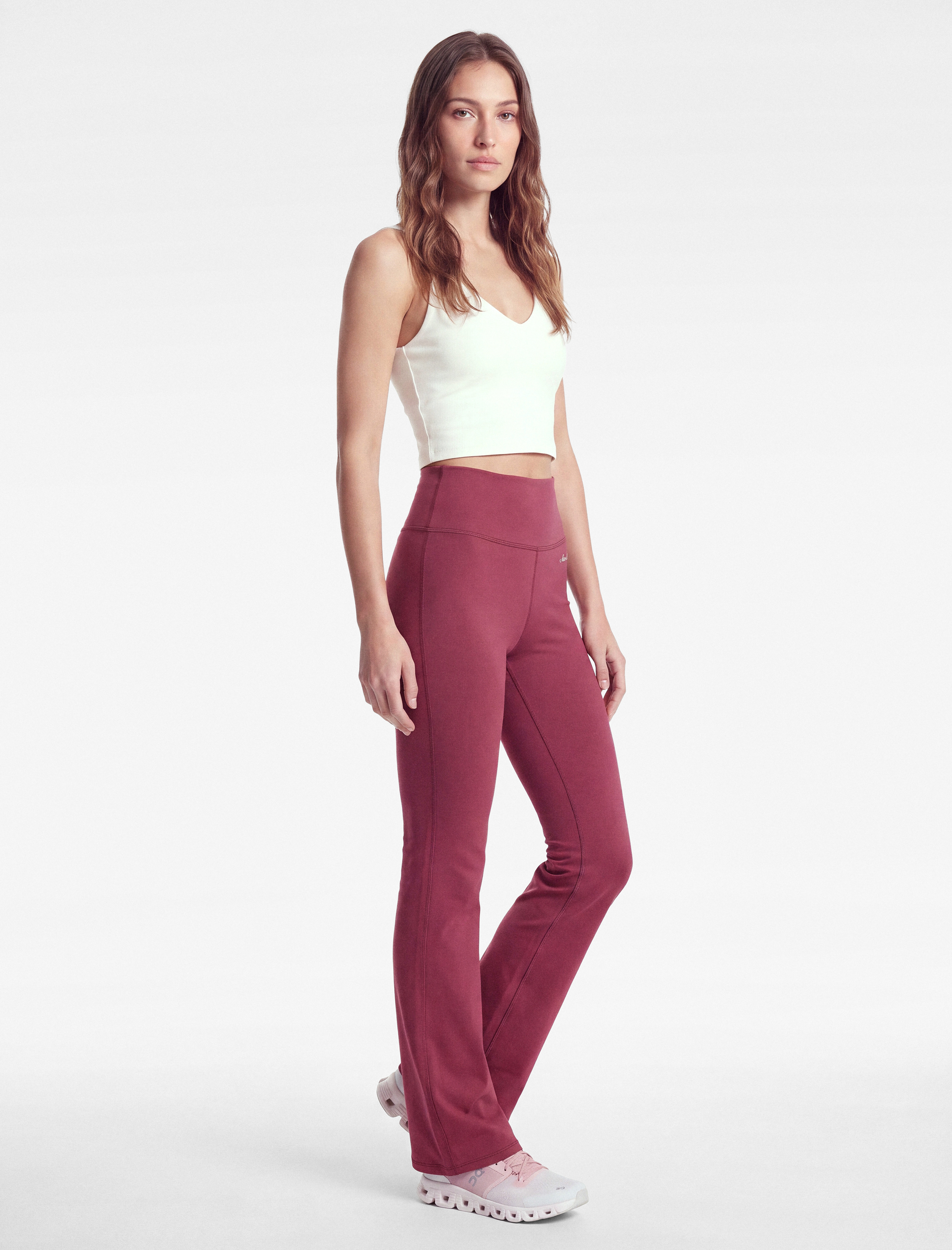   Yüksek Bel Slim Fit Baskılı İspanyol Paça Spor Tayt