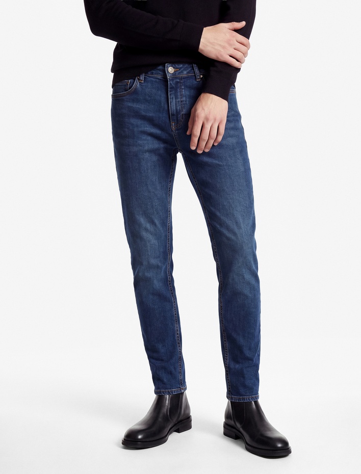  Normal Bel Pamuklu 5 Cepli Slim Fit Jean Pantolon - Brad Jean