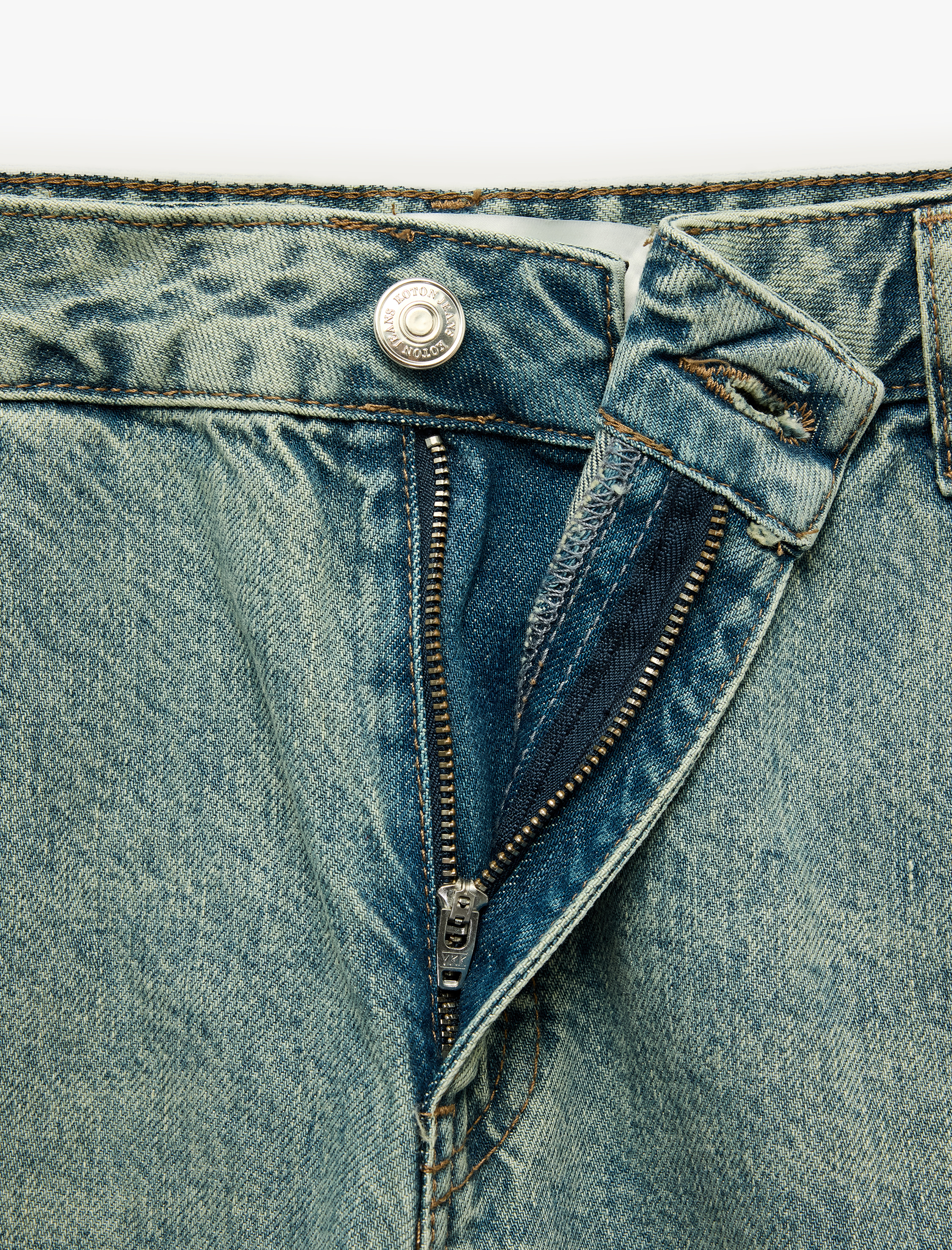   Pamuklu Normal Bel Cepli Balon Fit Relax Barrel Denim Pantolon - Barrel Jeans