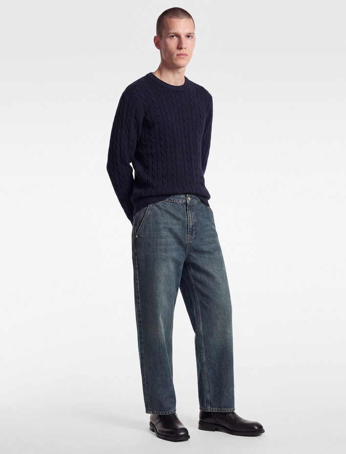  Normal Bel Pamuklu Beş Cepli Oversize Skater Jean Pantolon