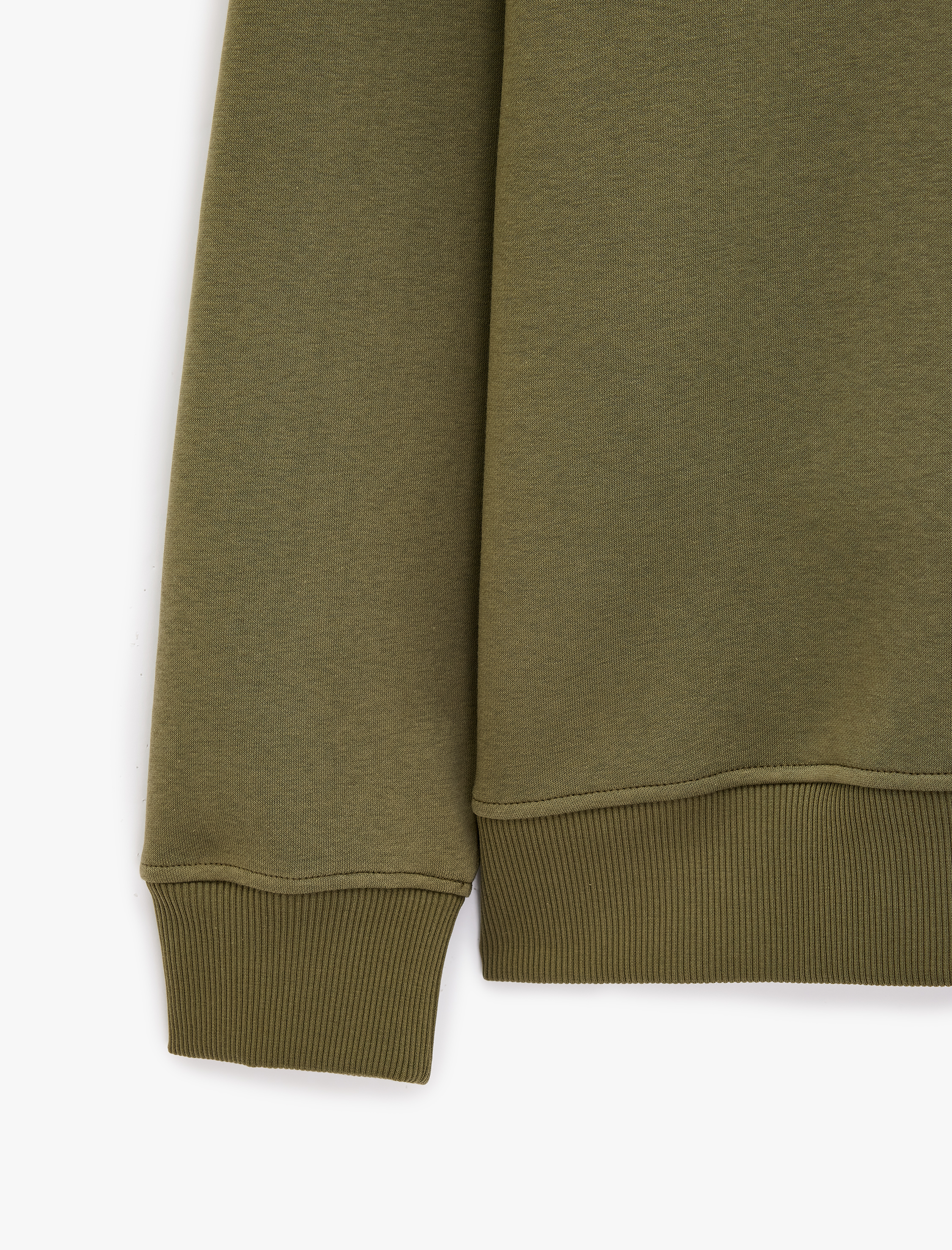   Rahat Kalıp Şardonlu Uzun Kollu Bisiklet Yaka Baskılı Sweatshirt