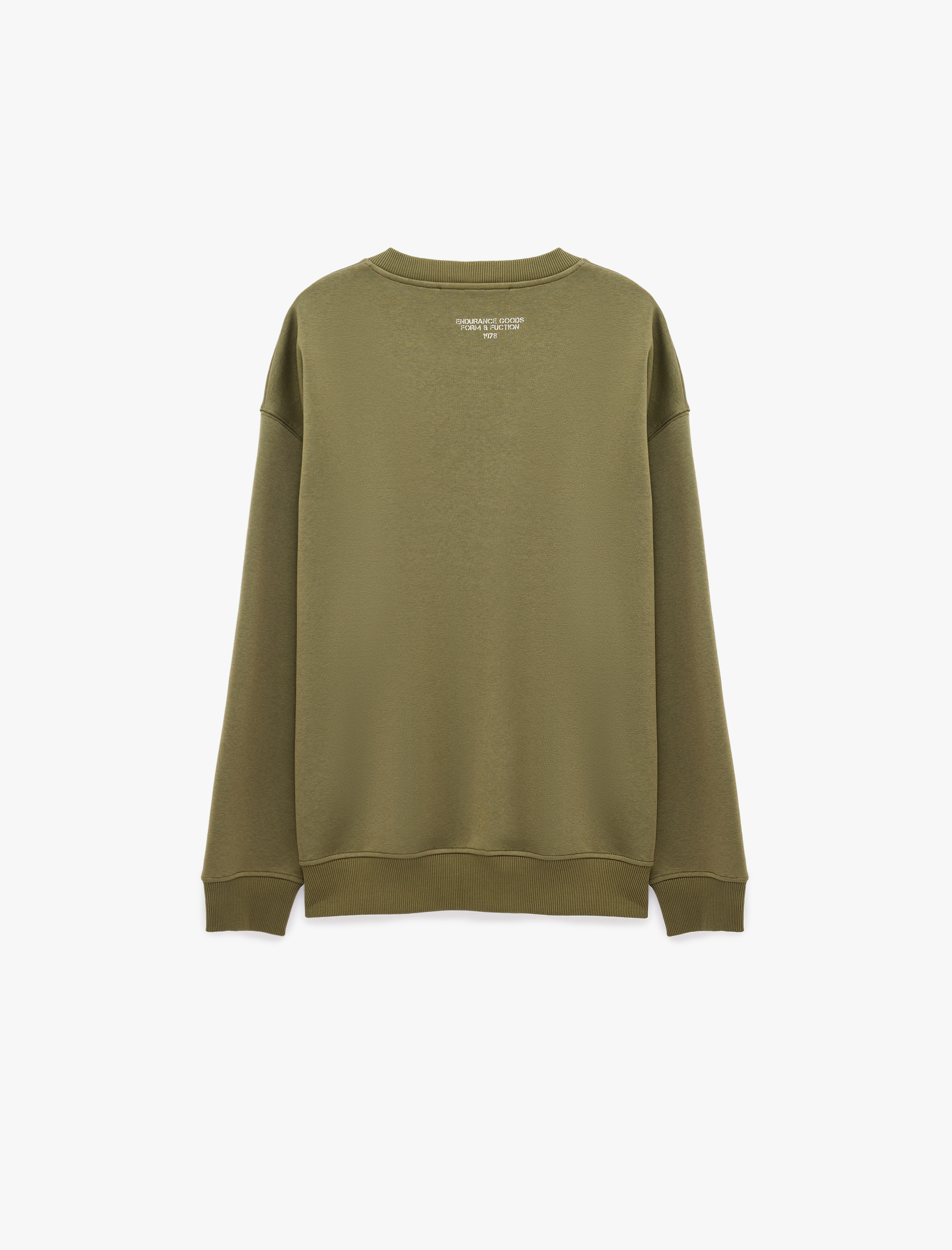   Rahat Kalıp Şardonlu Uzun Kollu Bisiklet Yaka Baskılı Sweatshirt