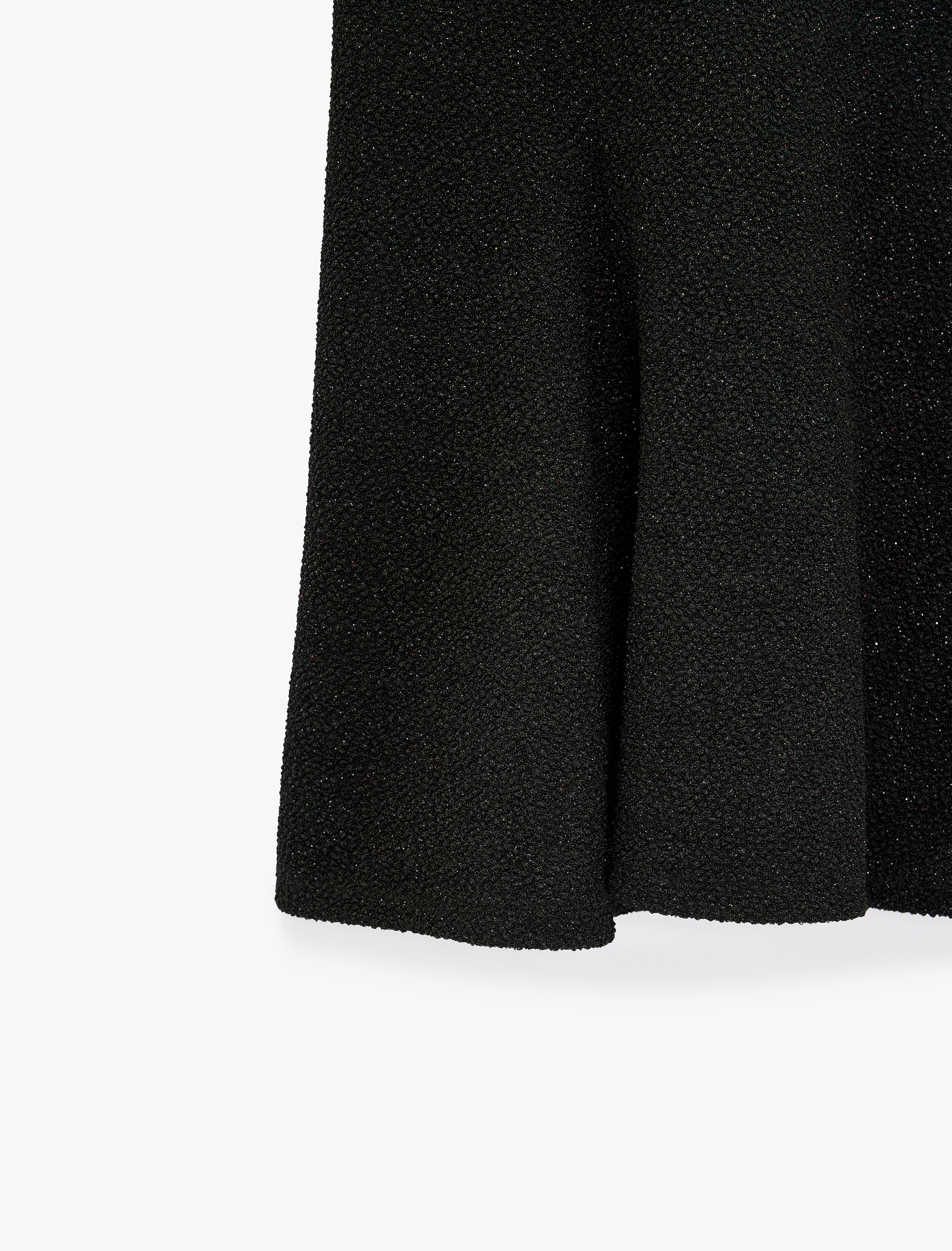   Simli Slim Fit Kalp Yaka Kolsuz Volanlı Uzun Kalem Elbise