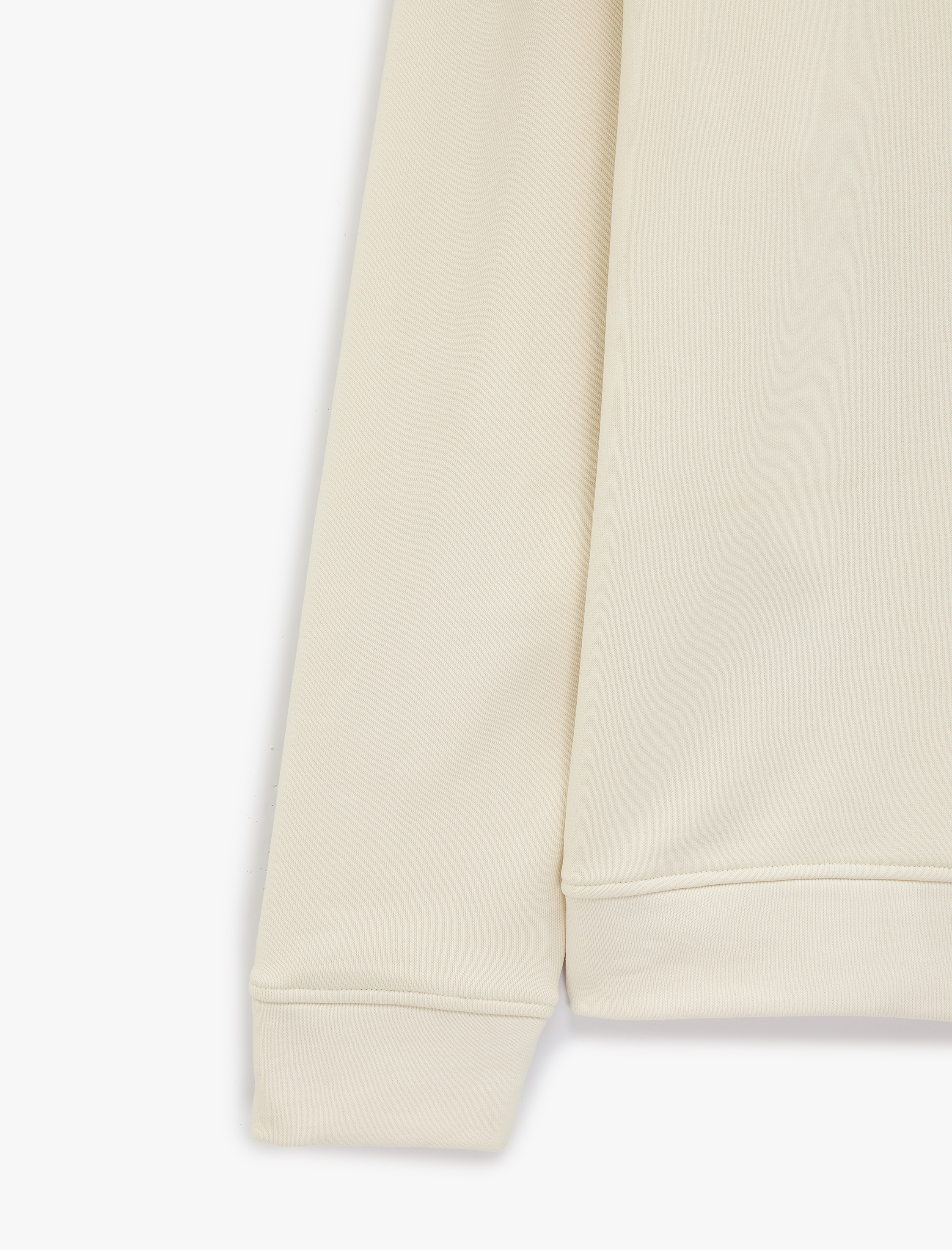   Uzun Kollu Üç İplik Şardonlu Pamuklu Yarım Fermuarlı Sweatshirt