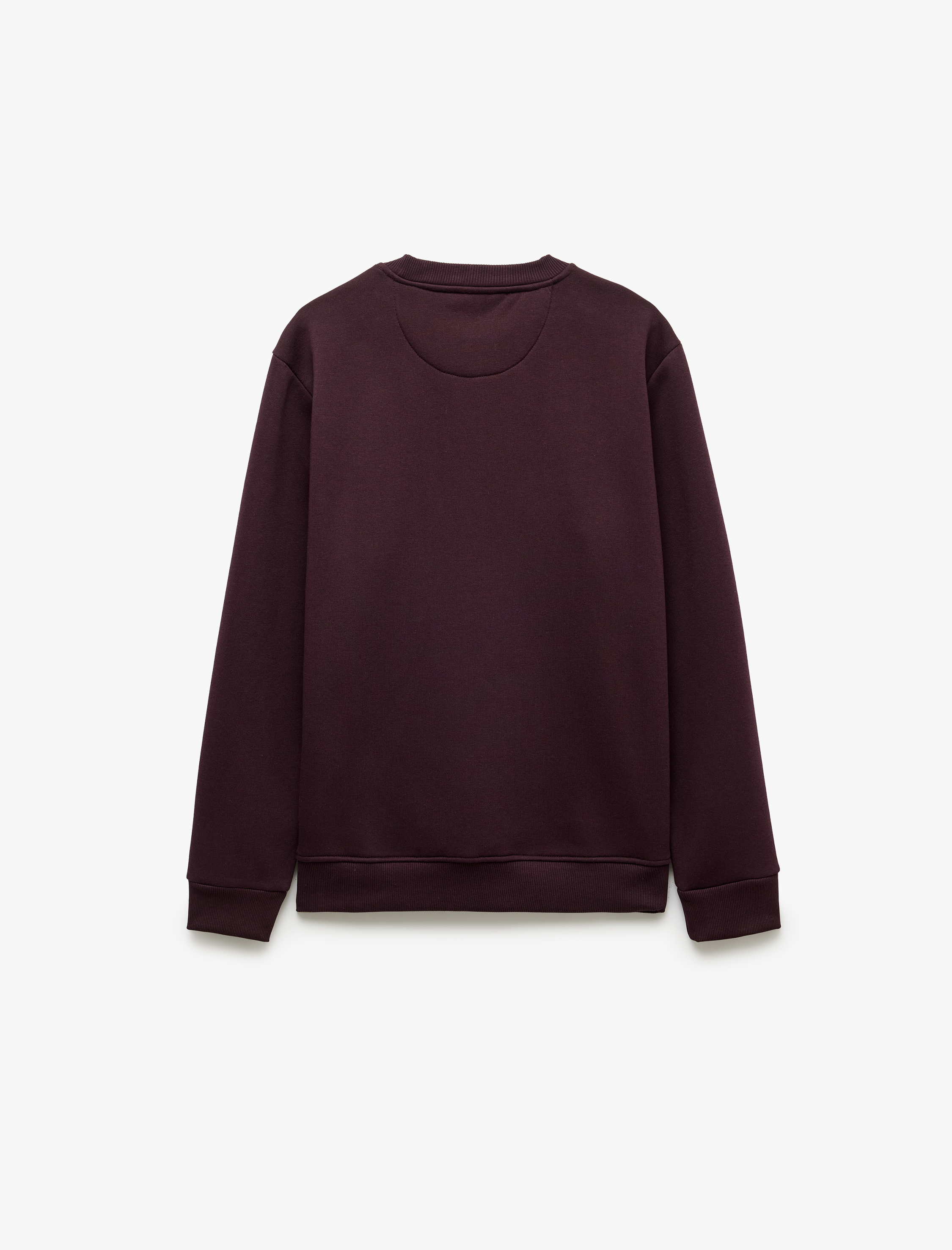   Uzun Kollu Üç İplik Şardonlu Bisiklet Yaka Baskılı Sweatshirt