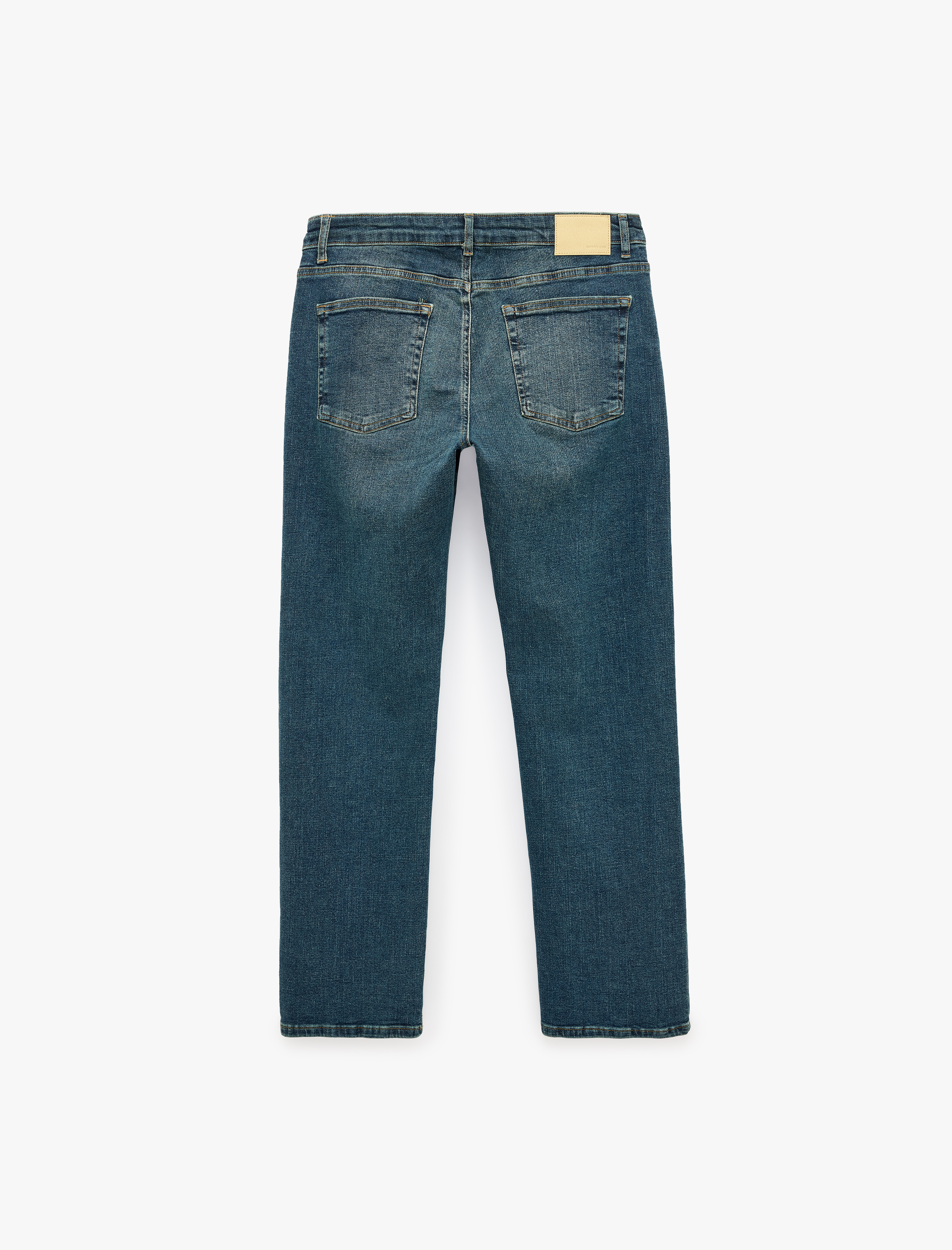   Normal Bel Cepli Pamuklu Straight Fit Jean Pantolon - Mark Jean