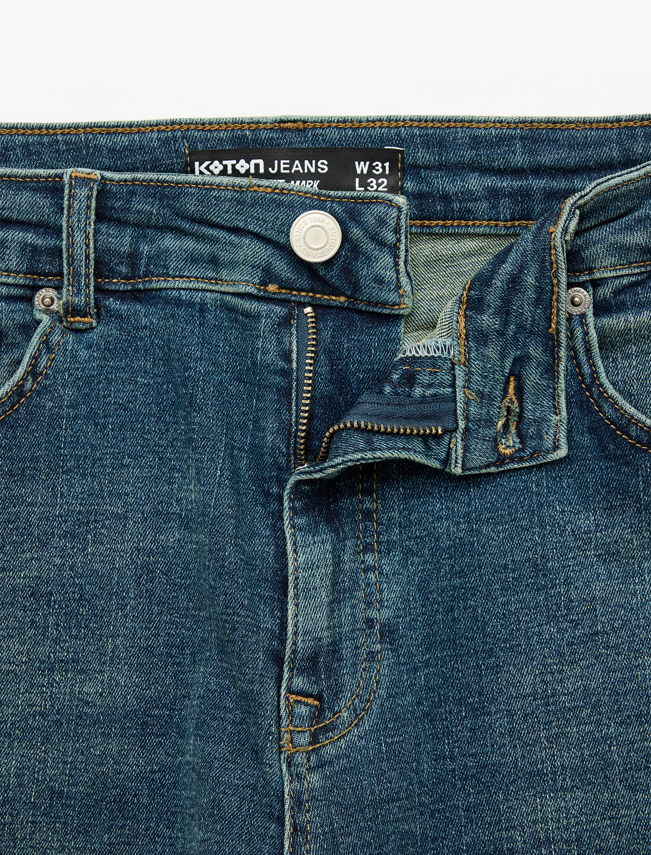   Normal Bel Cepli Pamuklu Straight Fit Jean Pantolon - Mark Jean
