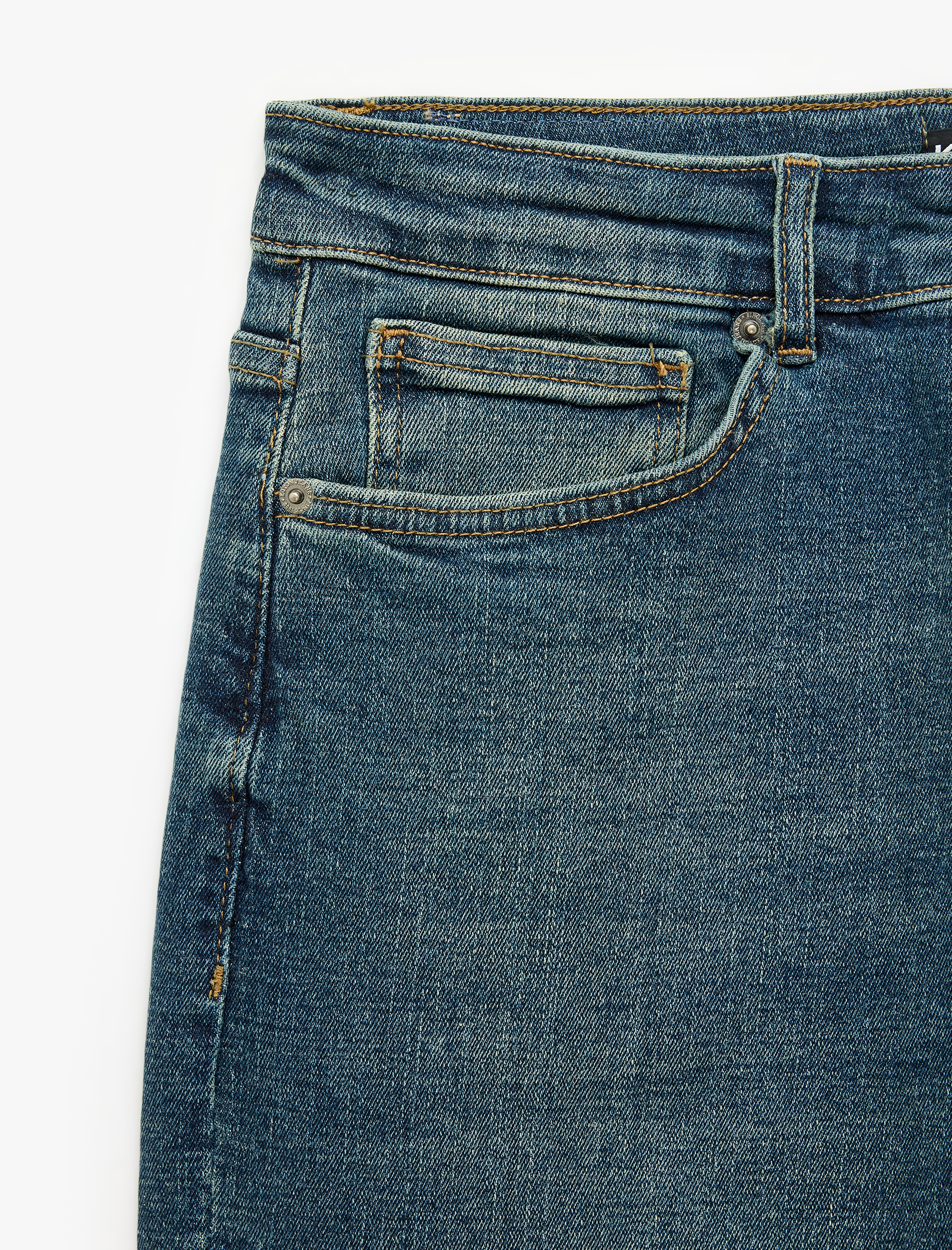   Normal Bel Cepli Pamuklu Straight Fit Jean Pantolon - Mark Jean