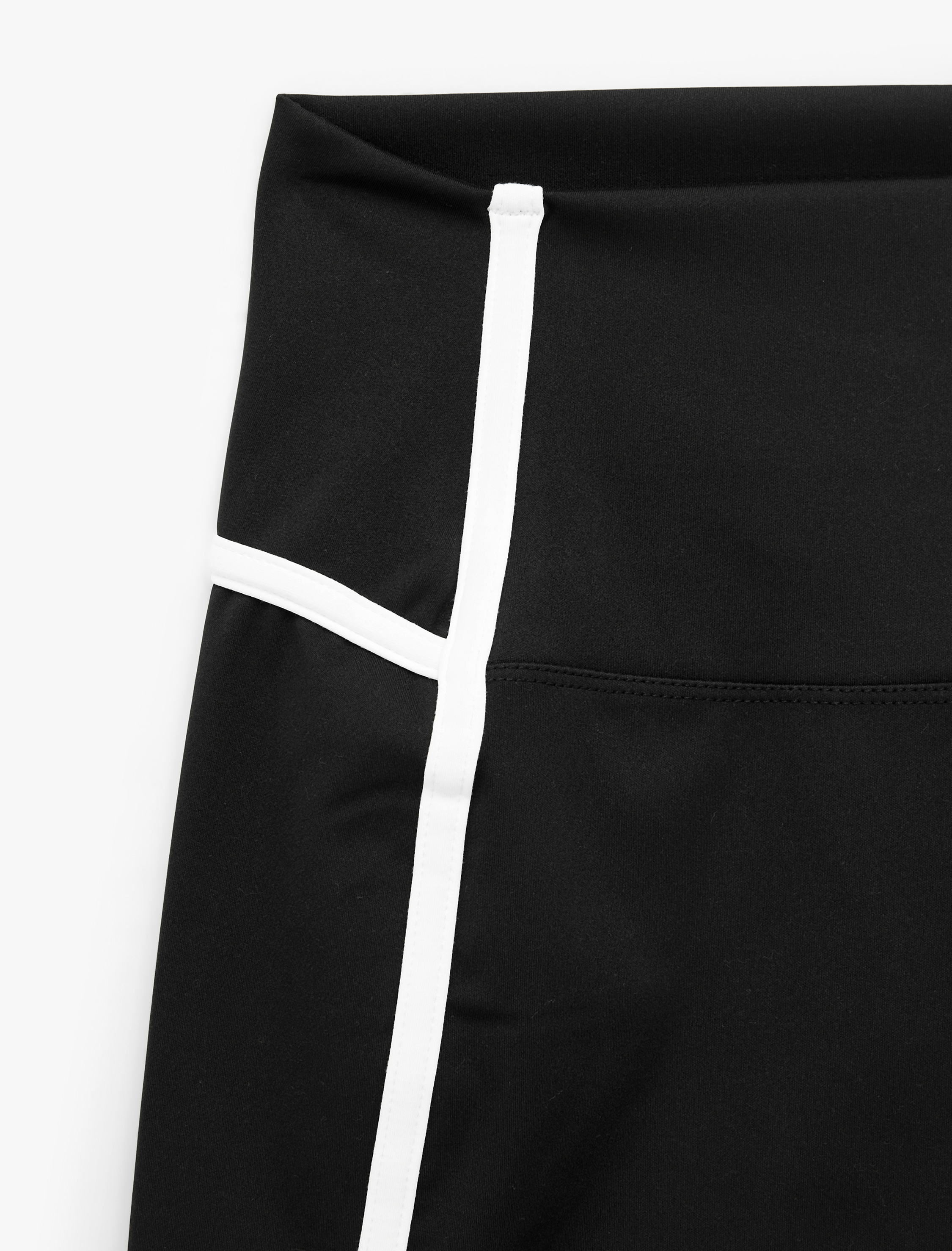   Yüksek Bel Slim Fit Biyeli Spor Biker Tayt