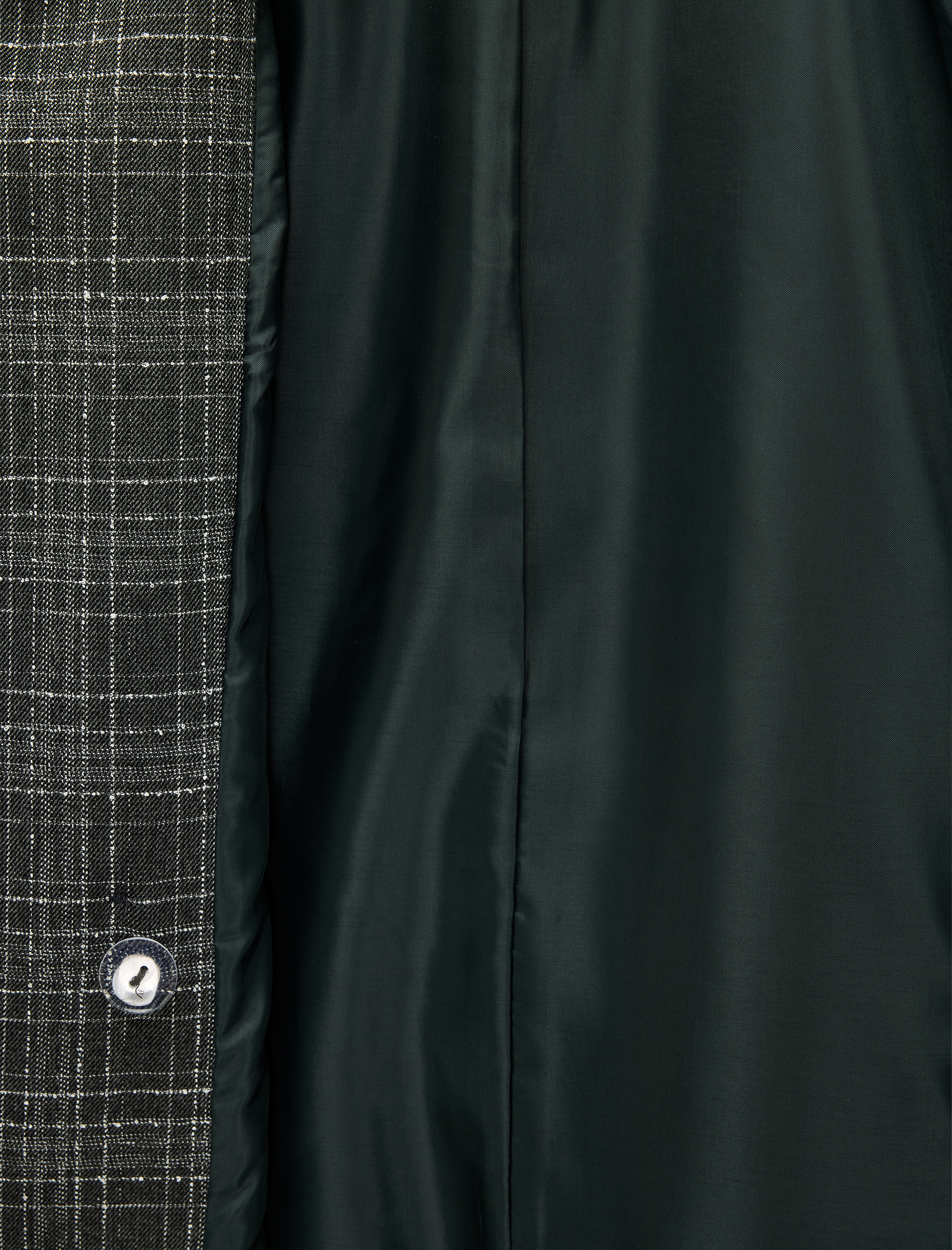   Bol Kesim Uzun Kollu Kruvaze Düğmeli Ekose Blazer Ceket