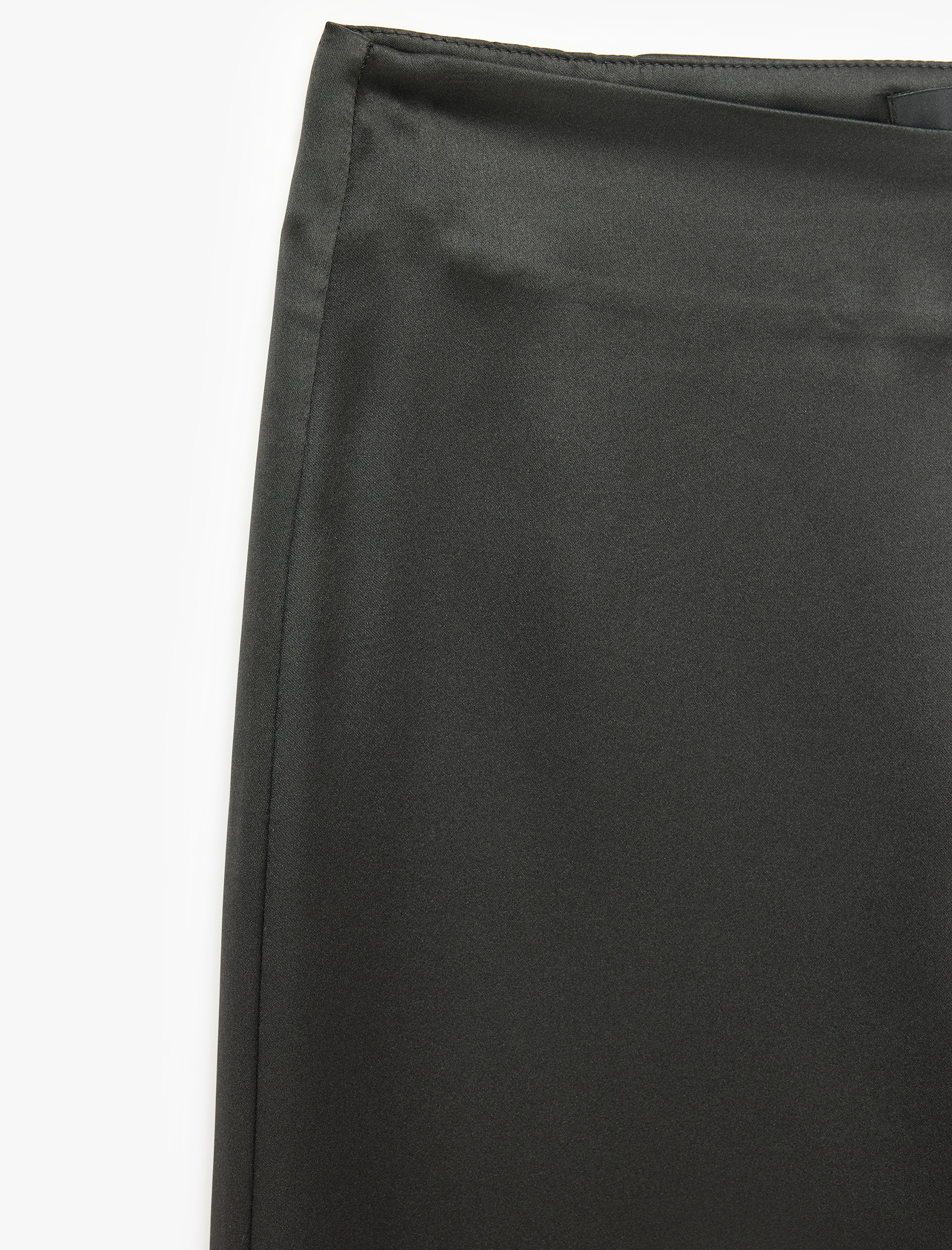   Normal Bel Regular Fit Geniş Paçalı Saten Pantolon