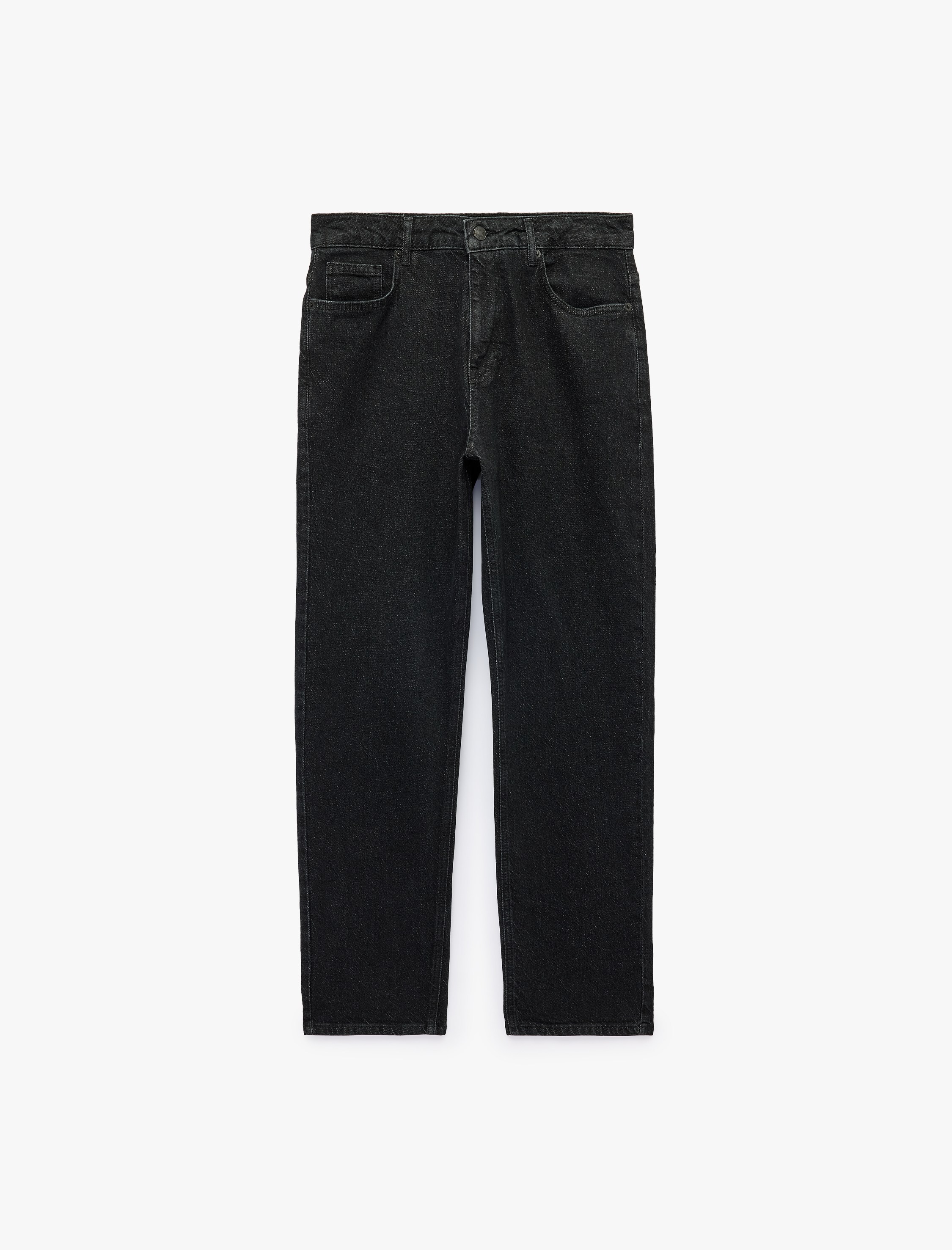  Normal Bel Pamuklu 5 Cepli Tapered Fit Jean Pantolon