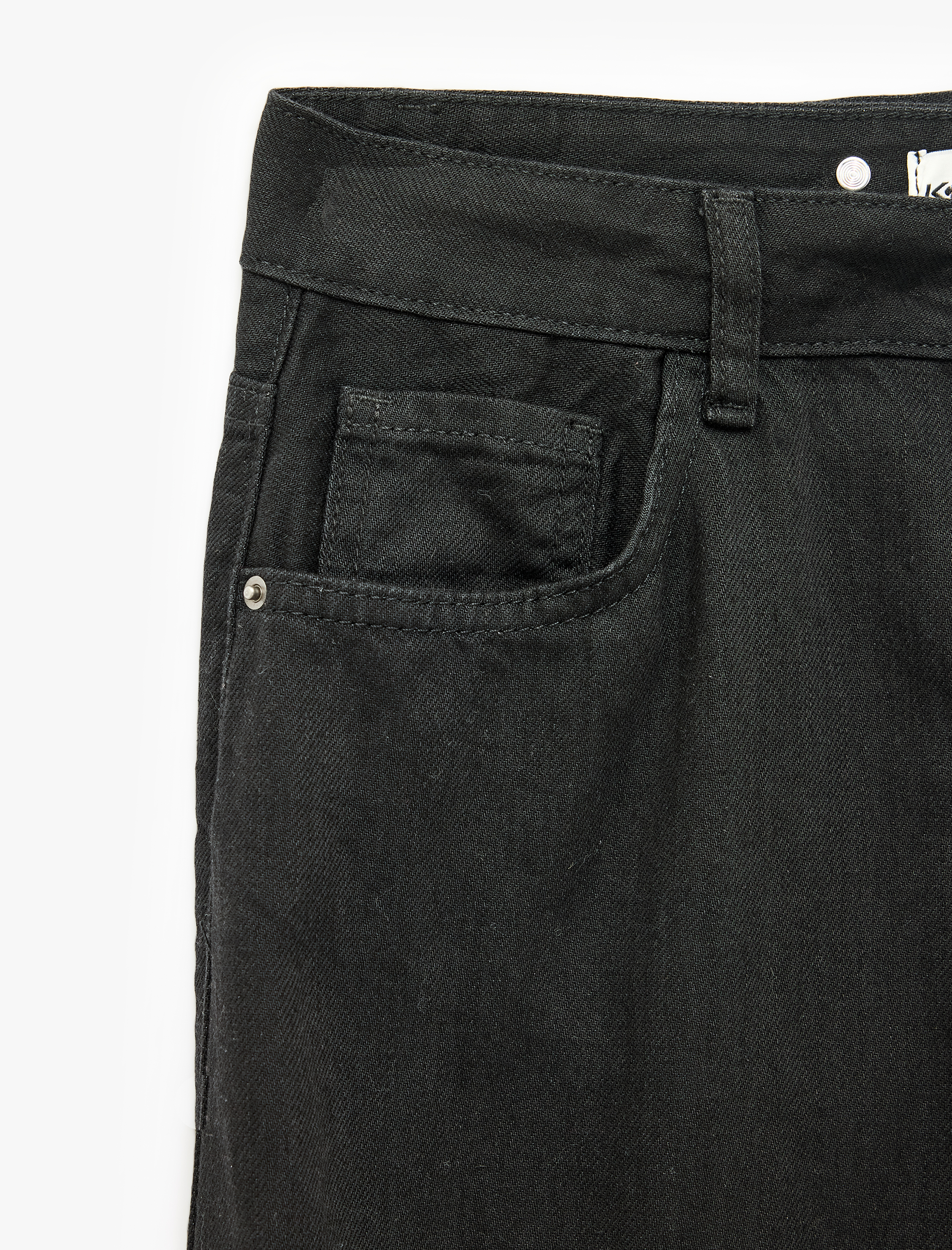   Düğmeli Cepli Yıkamalı Rahat Kalıp Lastikli Kısa Paça Denim Harem Pantolon