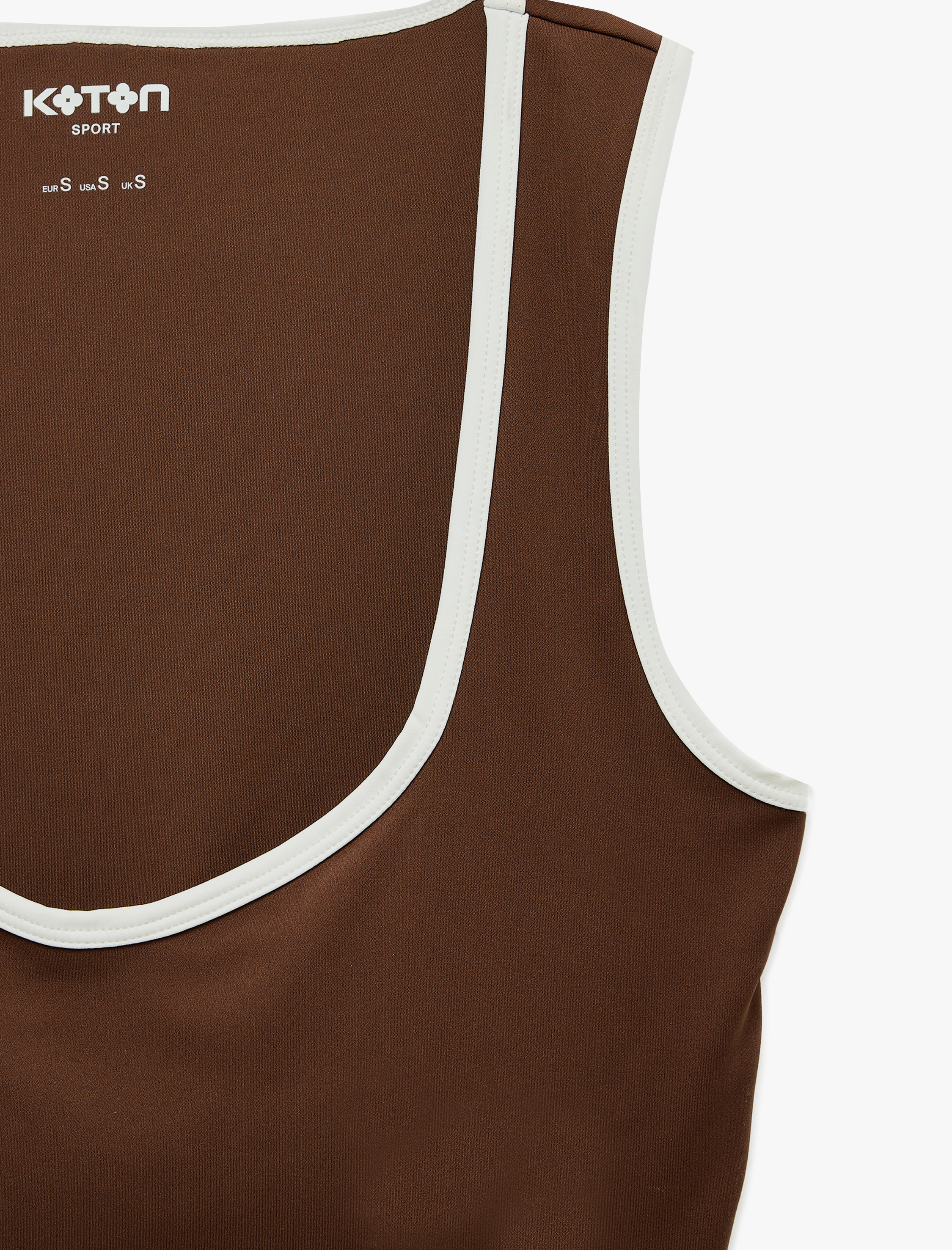   Slim Fit U Yaka Kolsuz Biyeli Kaplı Sporcu Sütyeni