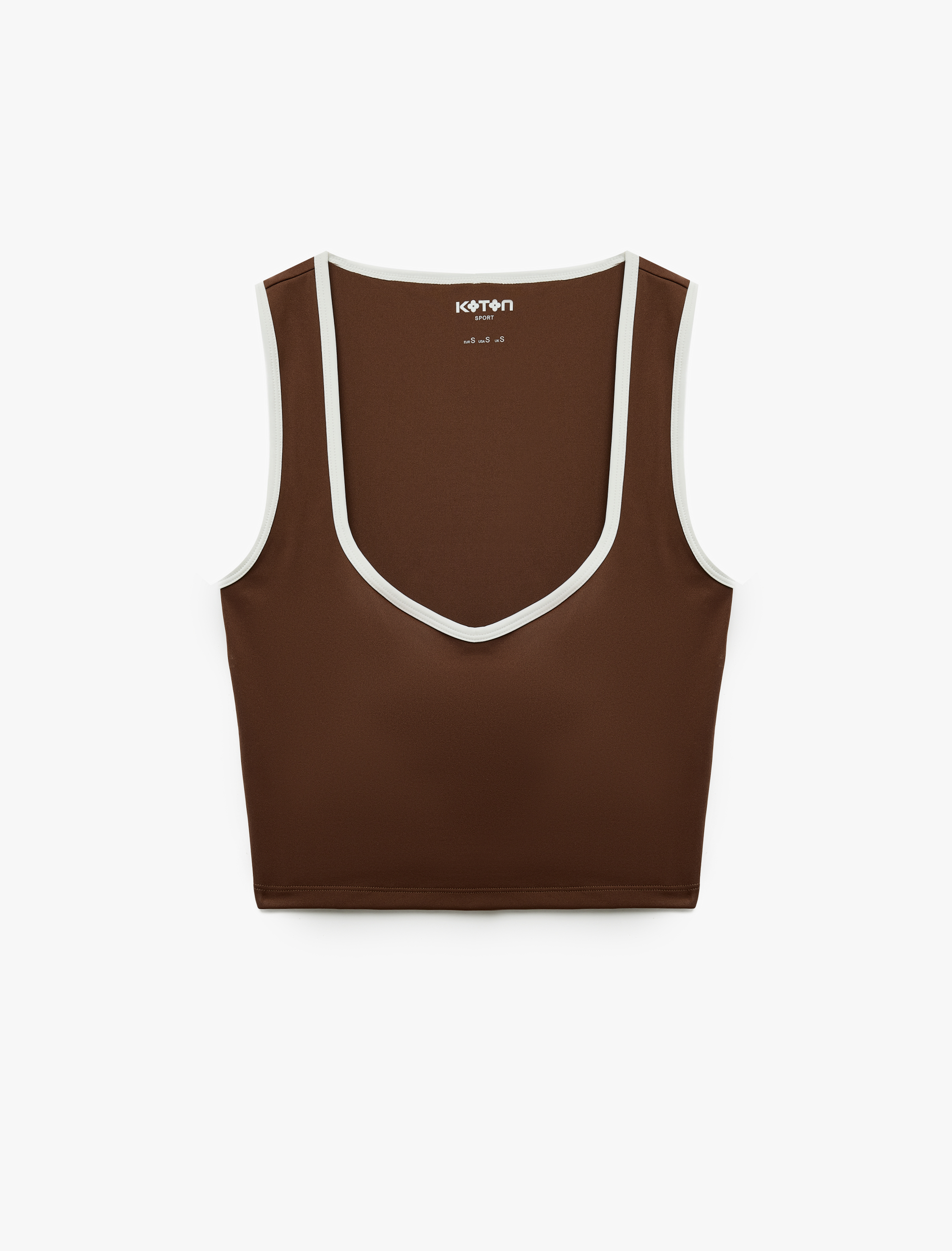   Slim Fit U Yaka Kolsuz Biyeli Kaplı Sporcu Sütyeni
