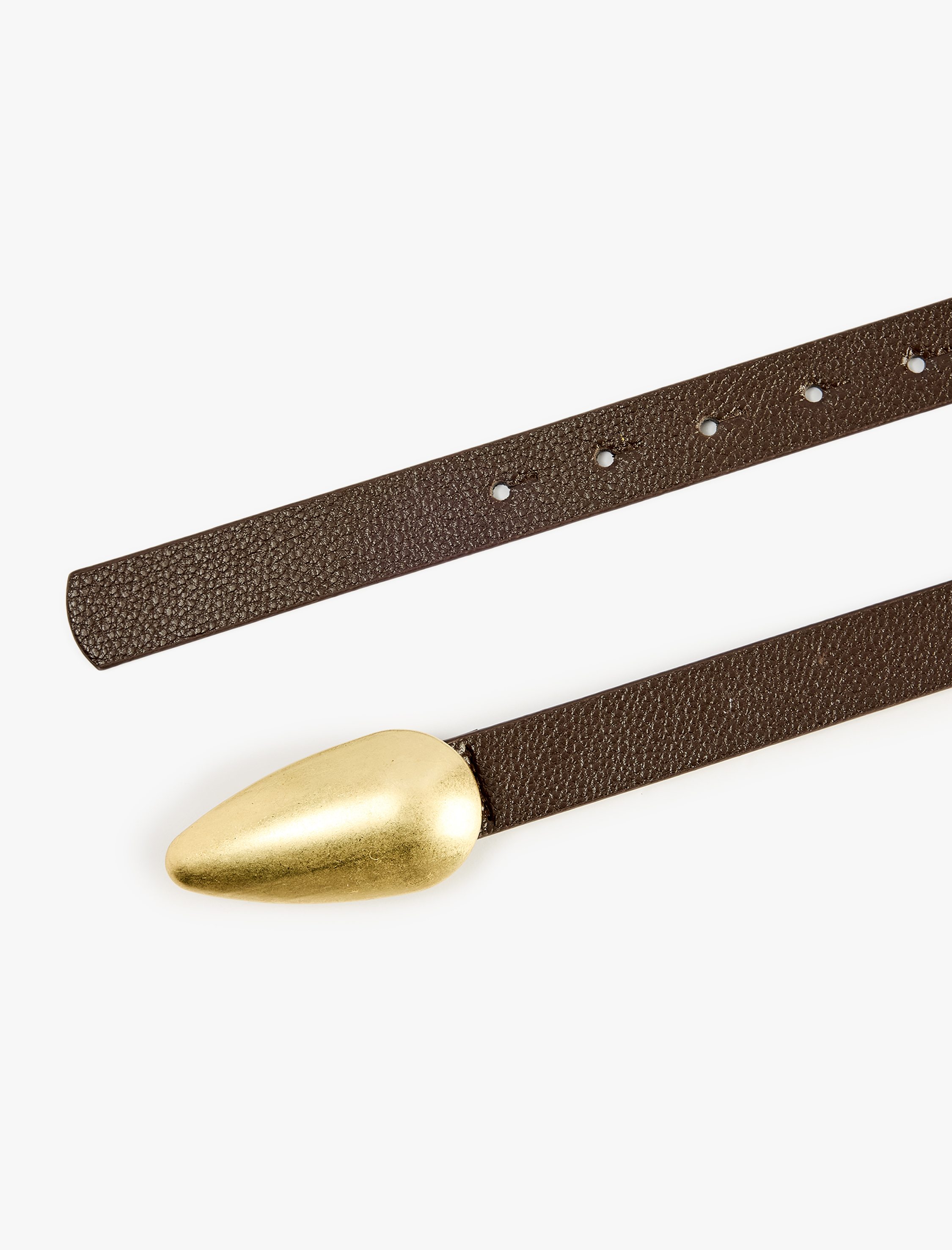  Kadın Oval Metal Tokalı Suni Deri Kemer