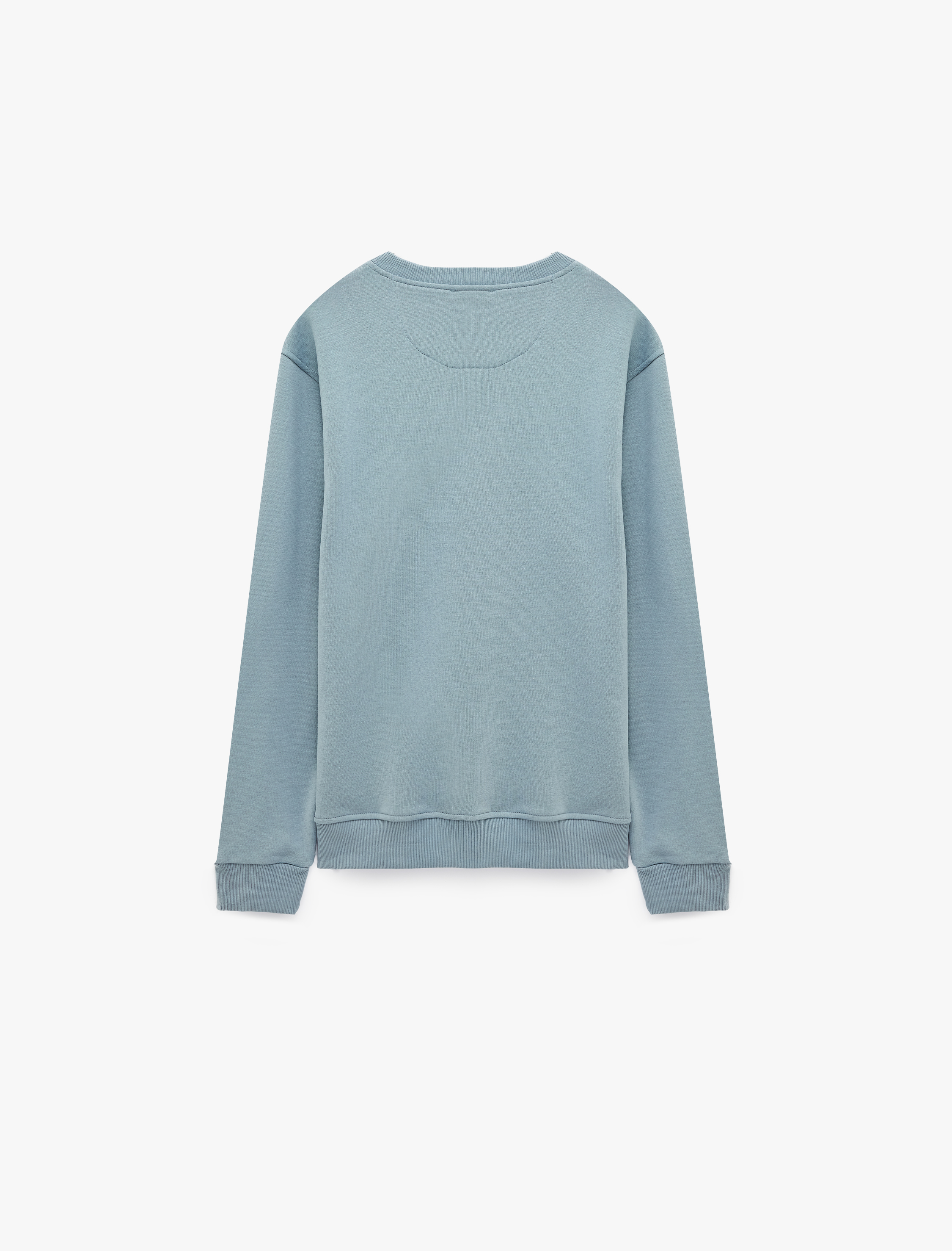   Üç İplik Şardonlu Bisiklet Yaka Uzun Kollu Baskılı Sweatshirt