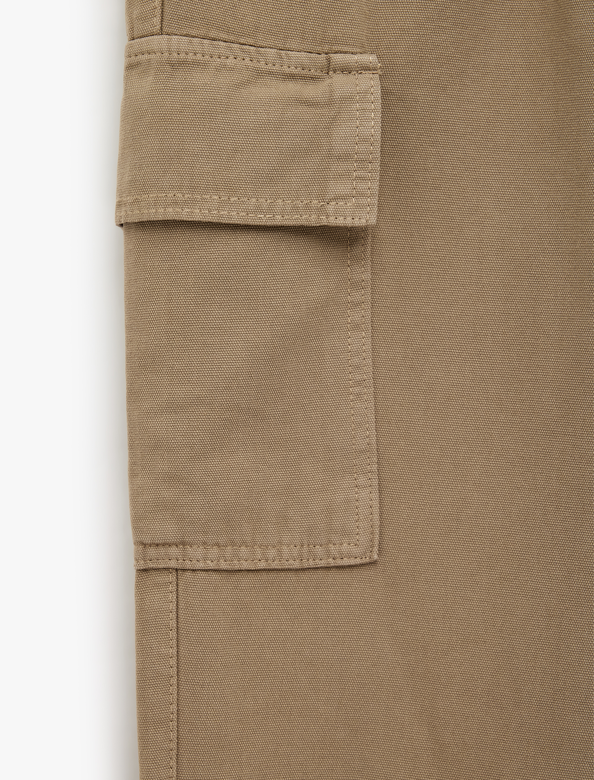   Beli Bağcıklı Kanvas Slim Fit Kargo Cepli Lastikli Paça Jogger Pantolon