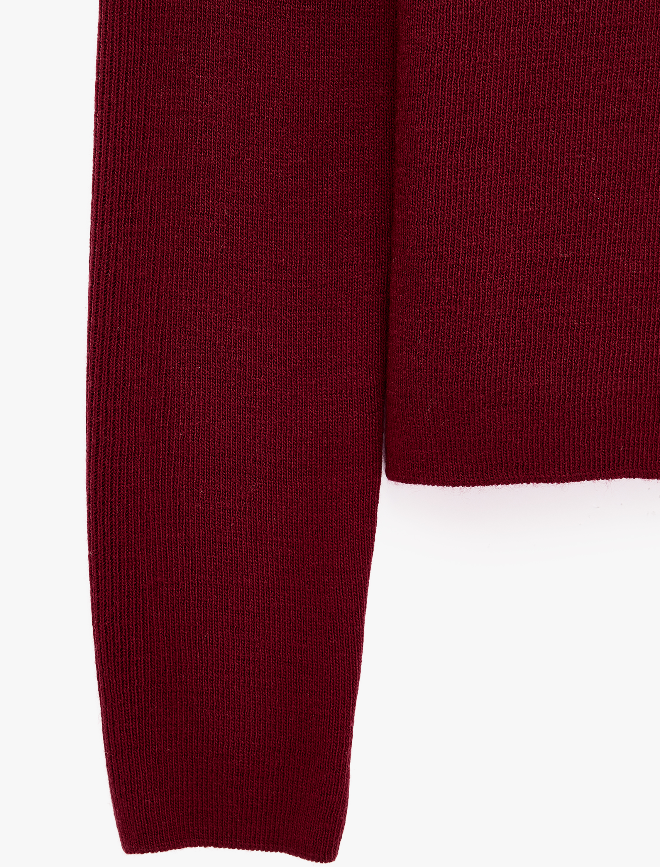   Düğmeli Slim Fit  V Yaka Uzun Kollu Triko Kazak