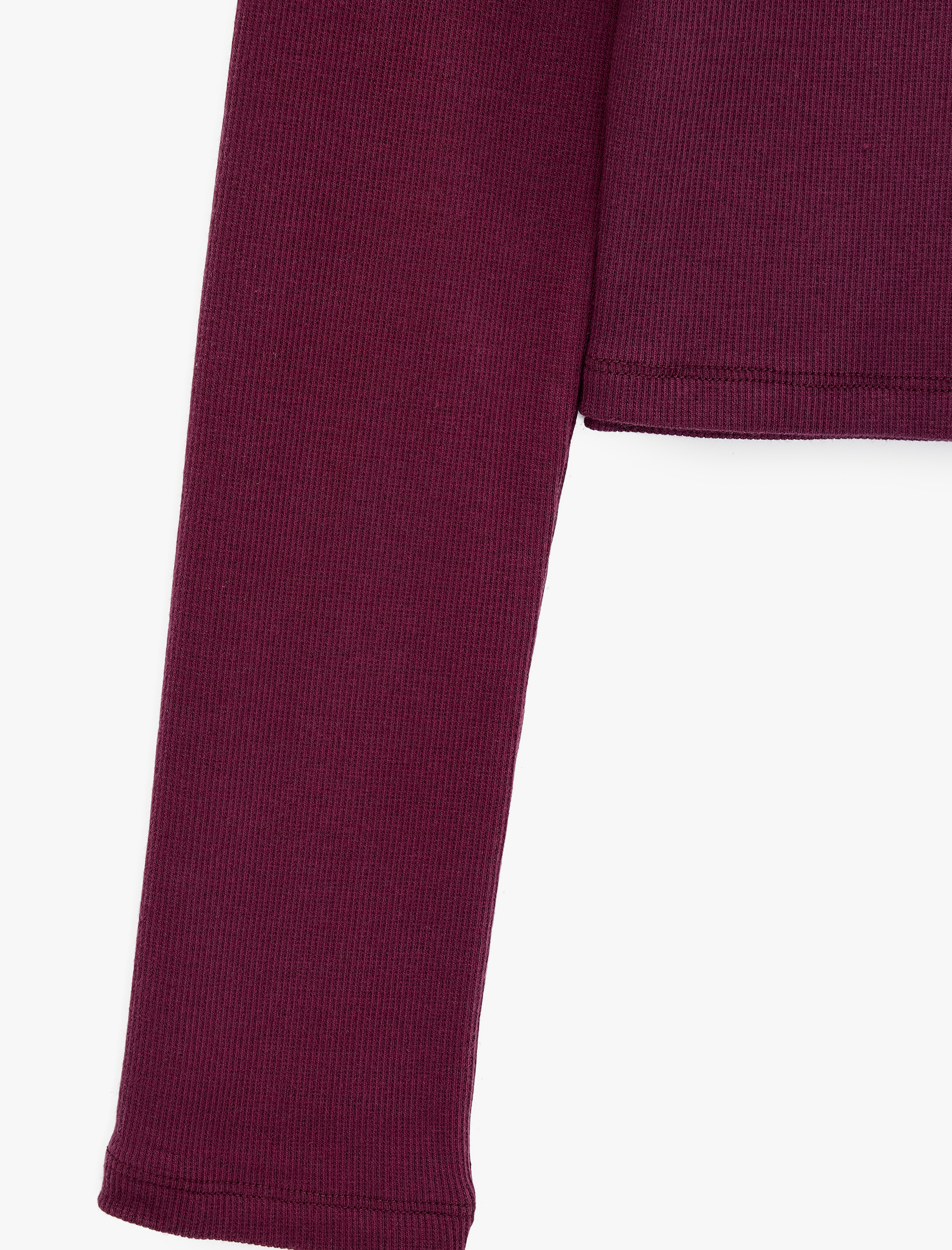   Pamuklu Gömlek Yaka Katlı Slim Fit Uzun Kollu Tişört