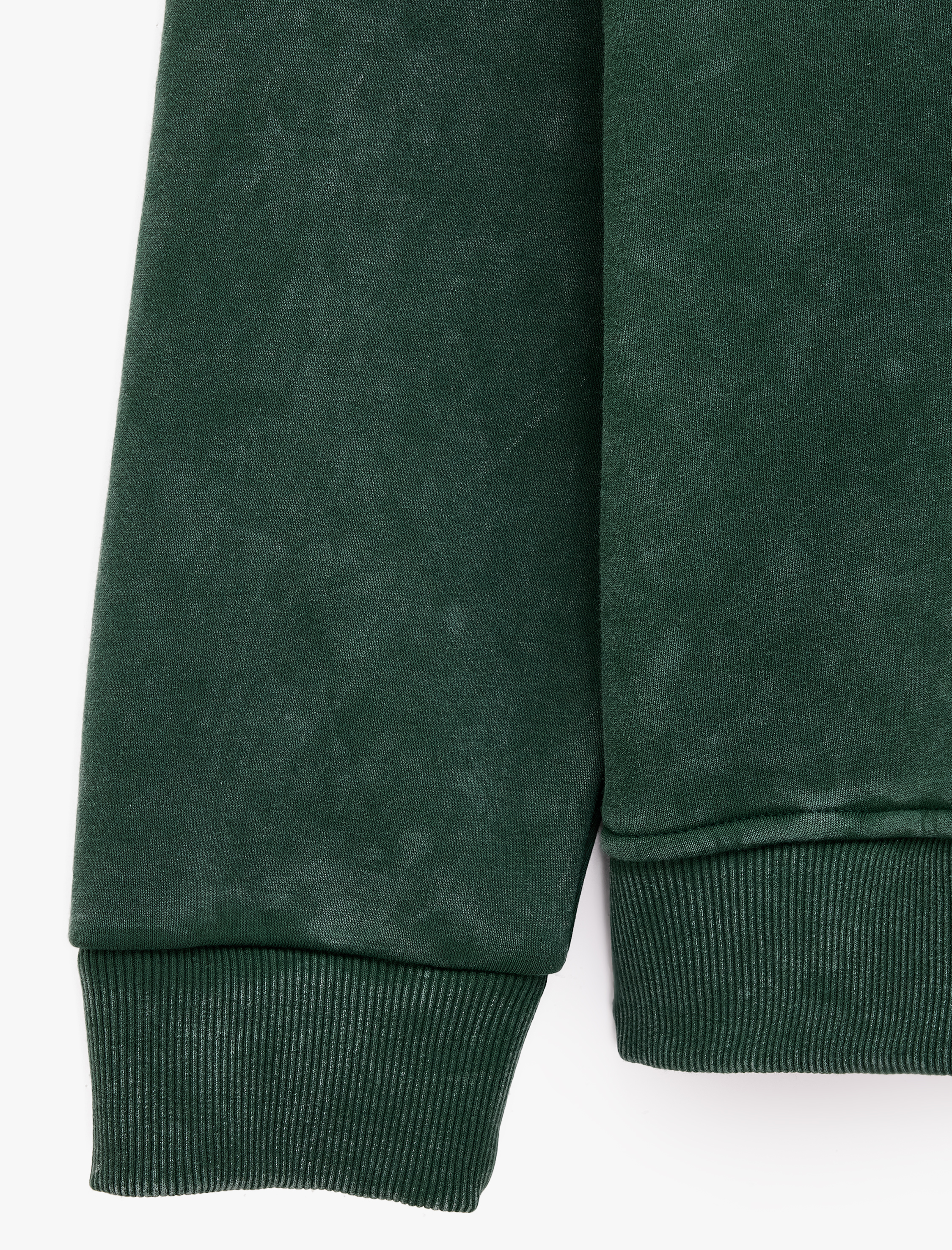   Uzun Kollu Yıkamalı Şardonlu Bisiklet Yaka Oversize Baskılı Sweatshirt