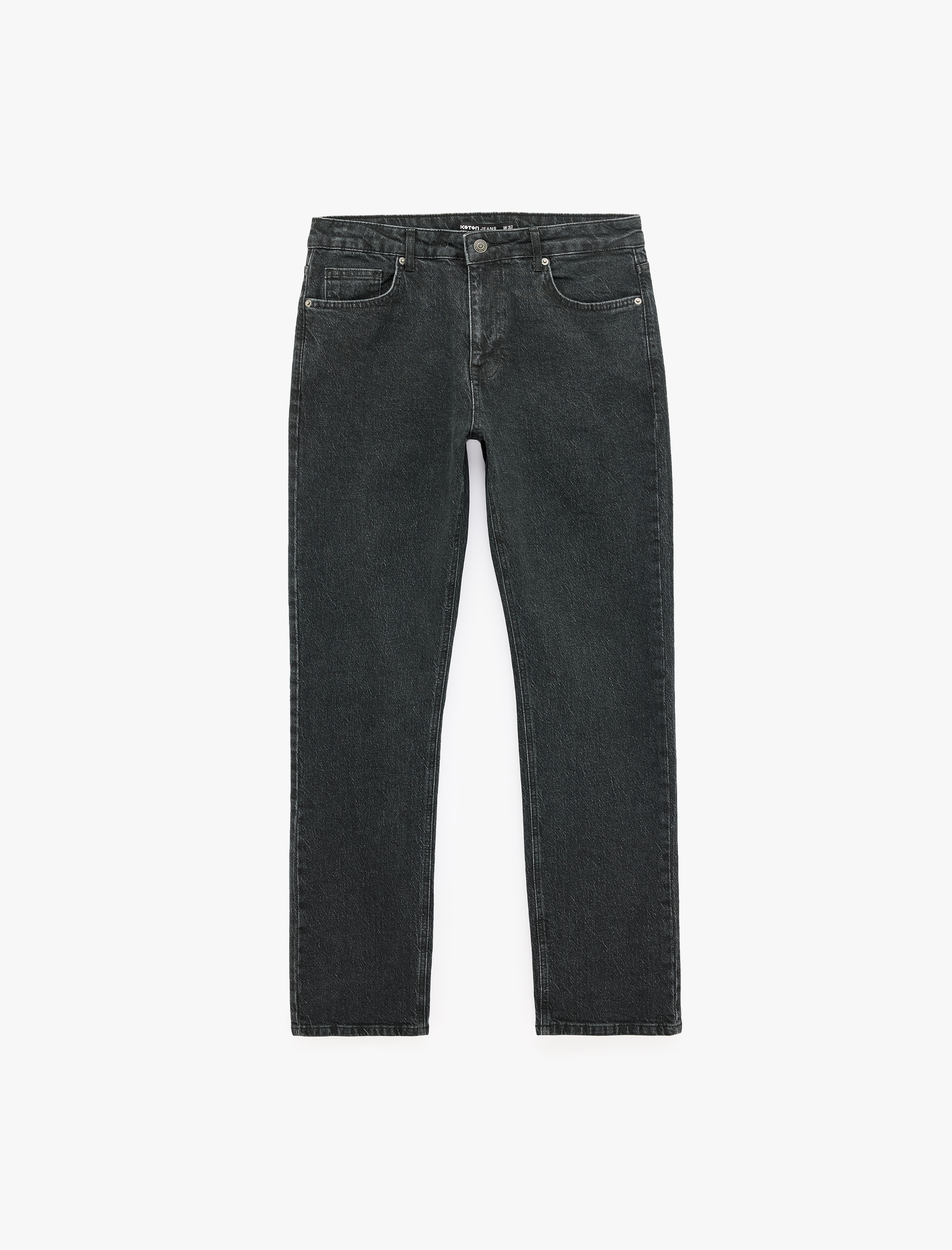   Normal Bel Beş Cepli Pamuklu Straight Fit Jean Pantolon