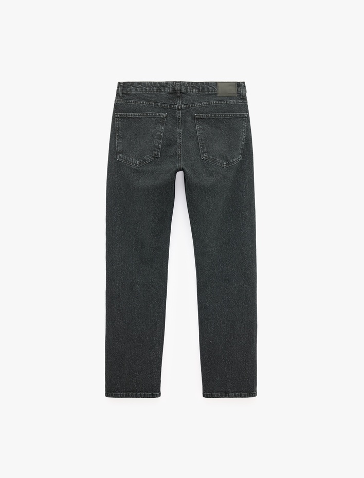  Normal Bel Beş Cepli Pamuklu Straight Fit Jean Pantolon