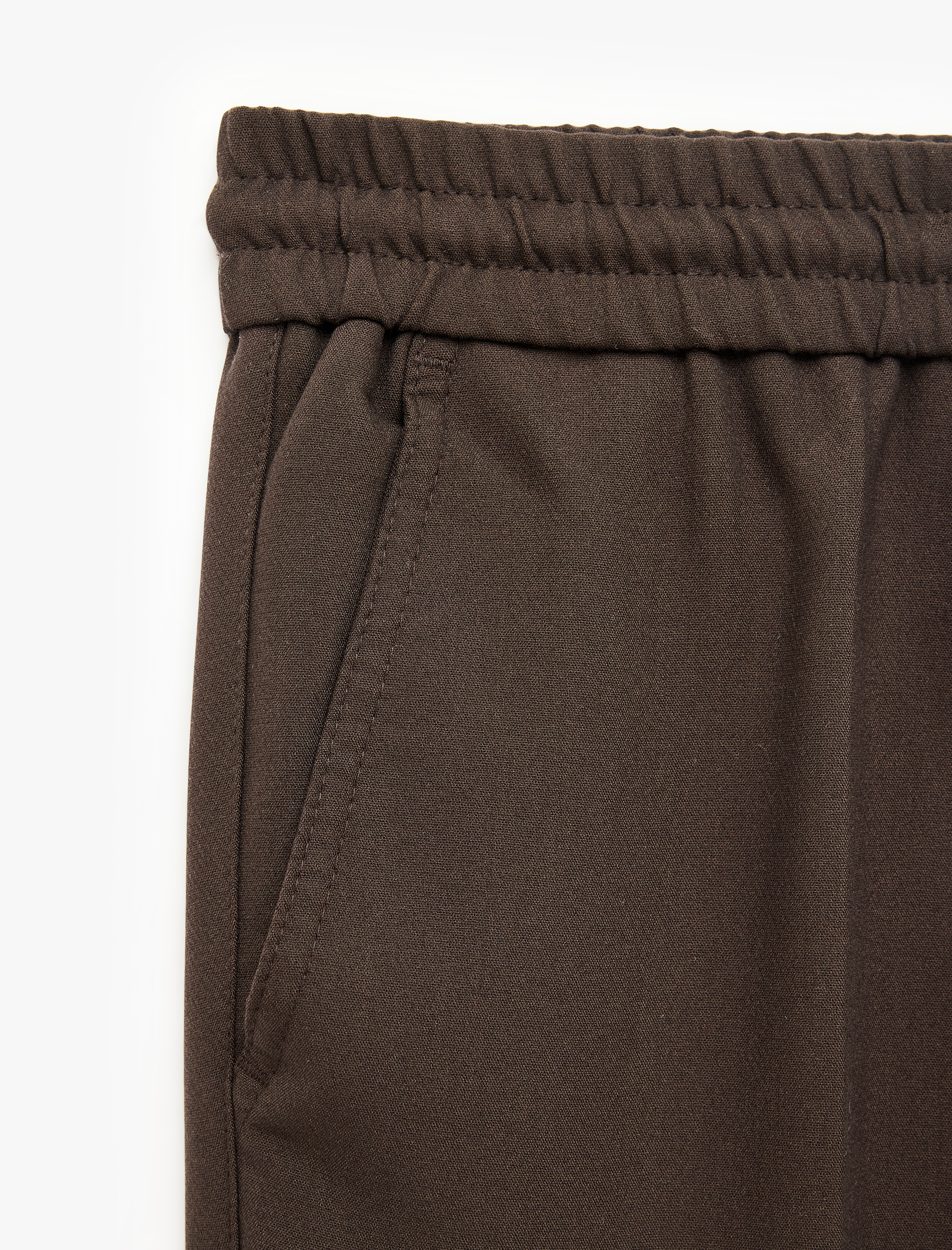   Regular Fit Cepli Beli Lastikli Bağcıklı Kumaş Pantolon
