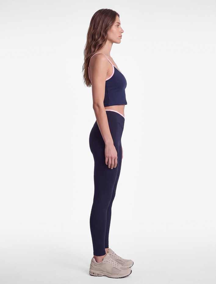  Yüksek Bel Kemer Detaylı Biyeli Slim Fit Spor Tayt
