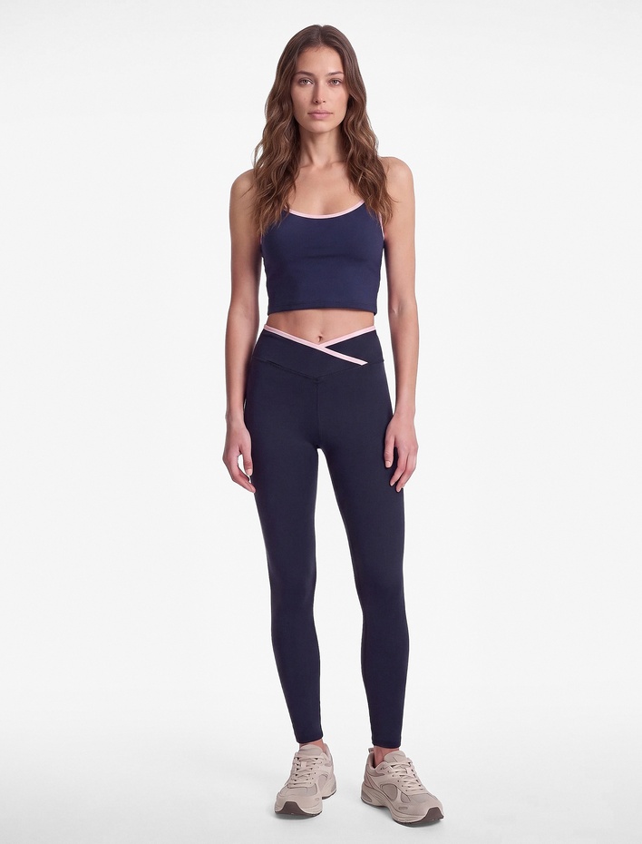  Yüksek Bel Kemer Detaylı Biyeli Slim Fit Spor Tayt