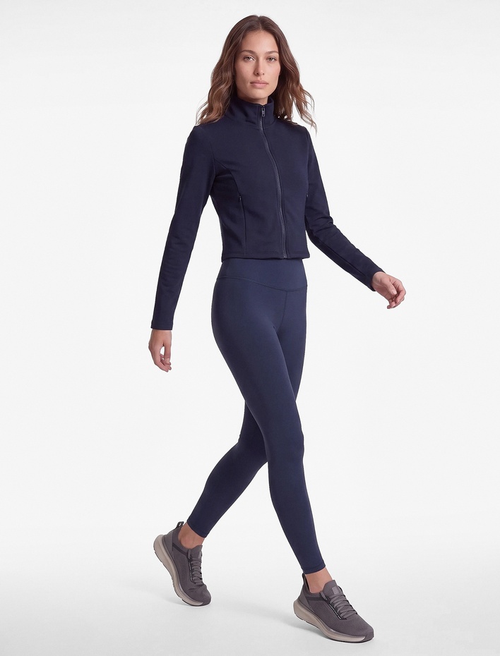  Rahat Kalıp Uzun Kollu Dik Yaka Fermuarlı Spor Sweatshirt