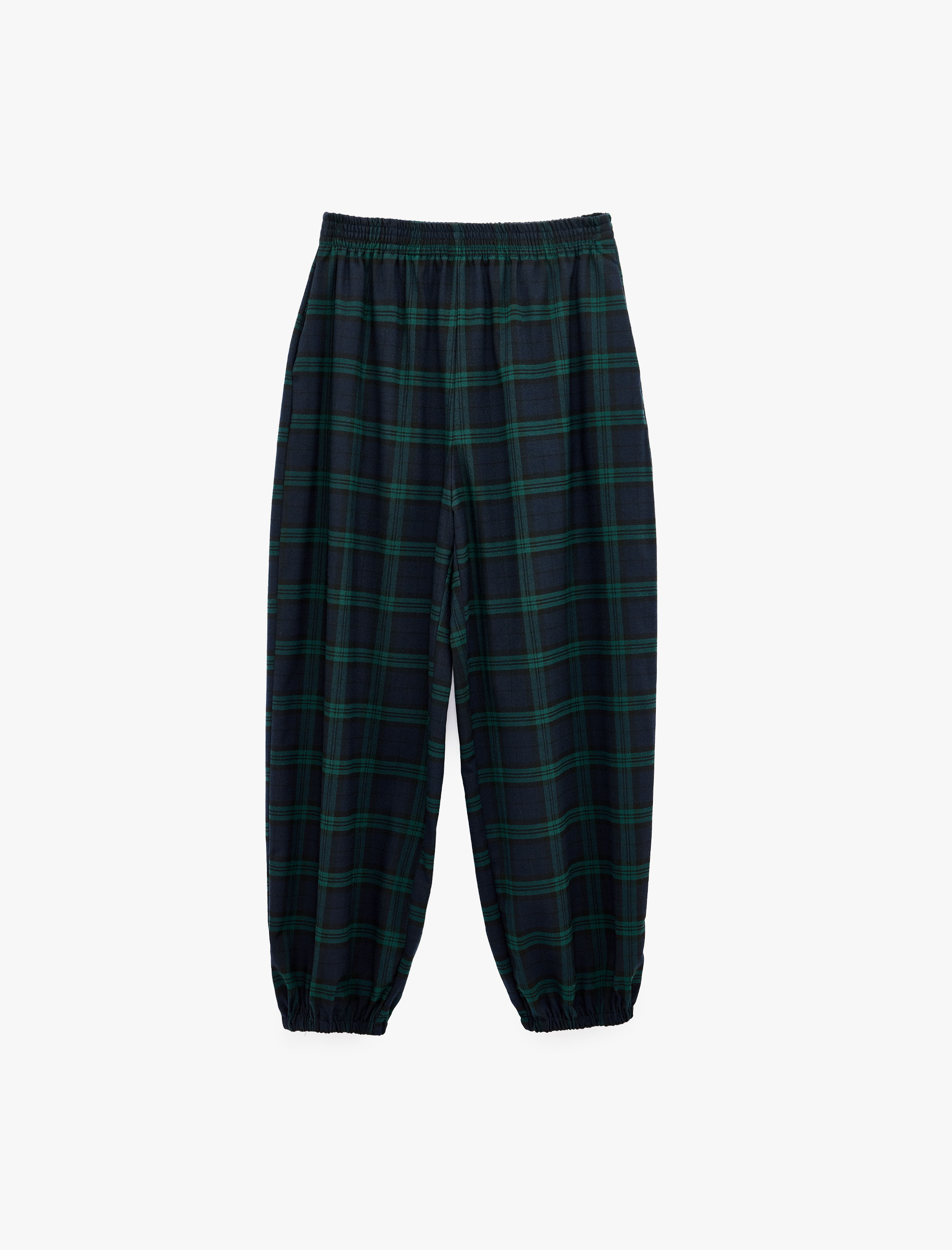   Normal Bel Regular Fit Cepli Ekoseli Beli Lastikli Jogger Pantolon