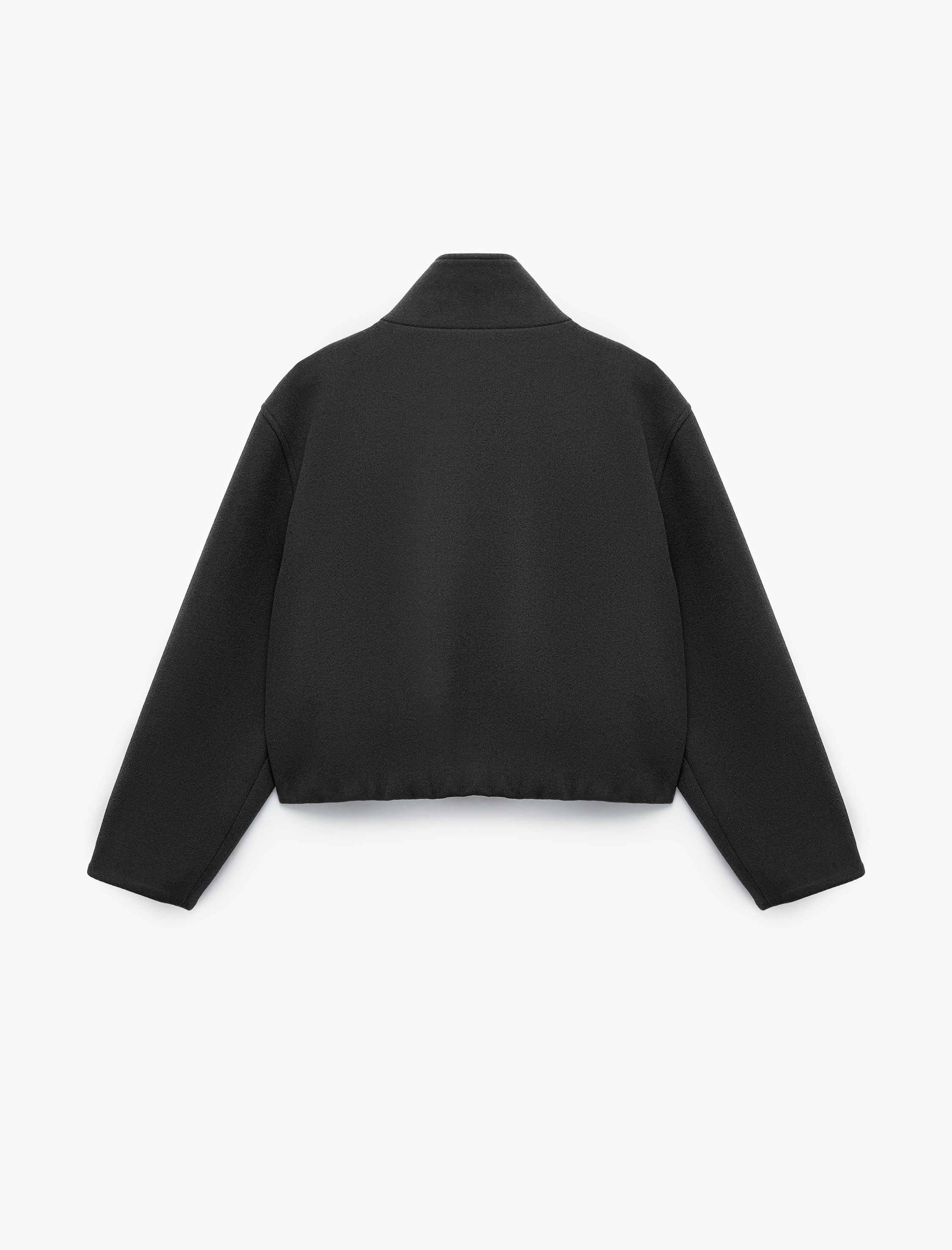  Koton X Selected by Şahika Ercümen -  Fermuarlı Uzun Kollu Kaşe Dik Yaka Bomber Ceket