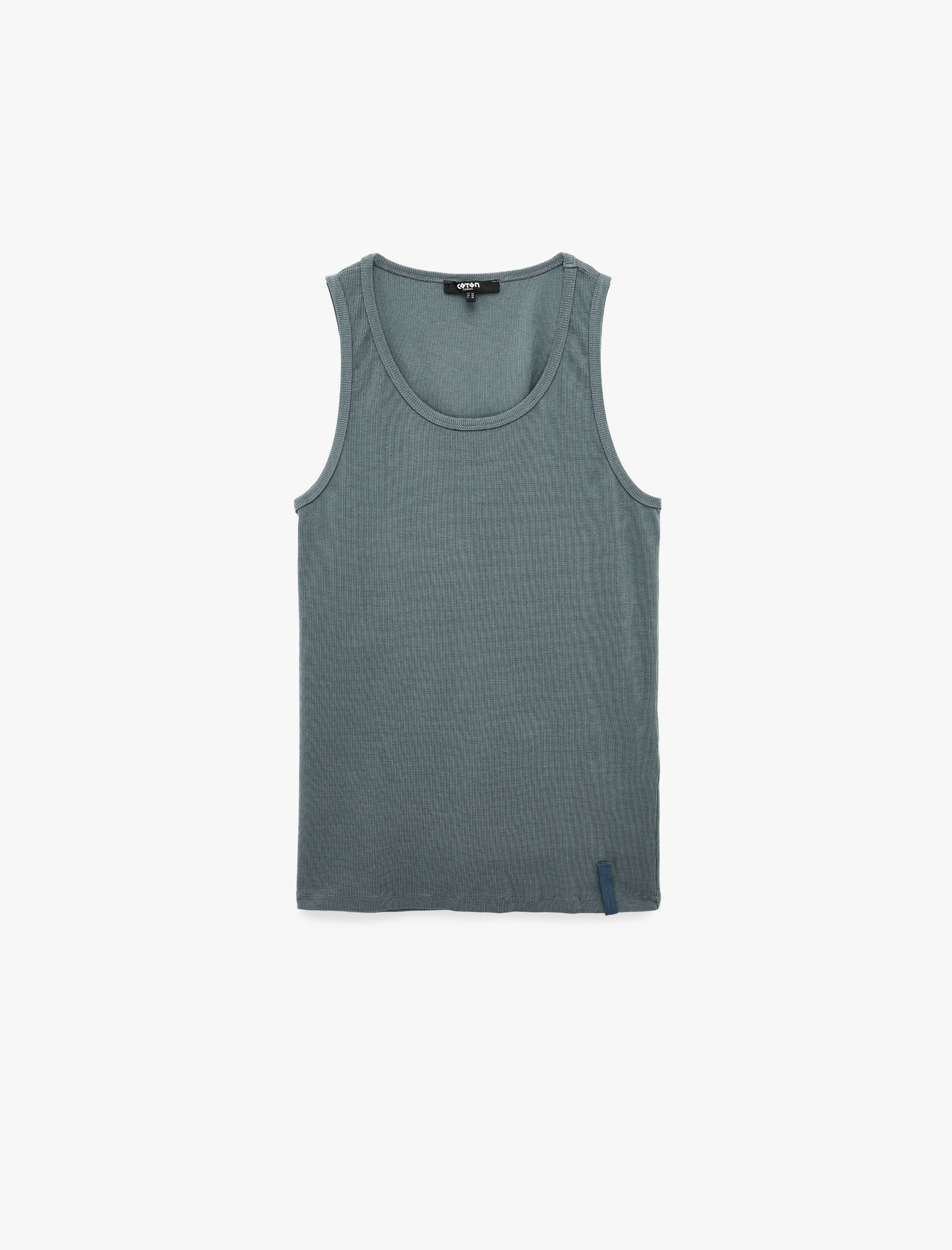   Slim Fit Pamuklu Kolsuz Bisiklet Yaka Basic Atlet