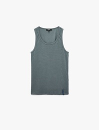 Slim Fit Pamuklu Kolsuz Bisiklet Yaka Basic Atlet