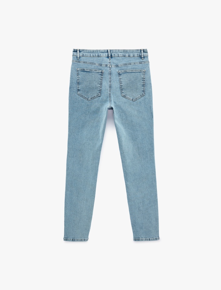  Pamuklu Normal Bel 5 Cepli Skinny Jean Pantolon - Michael Jean