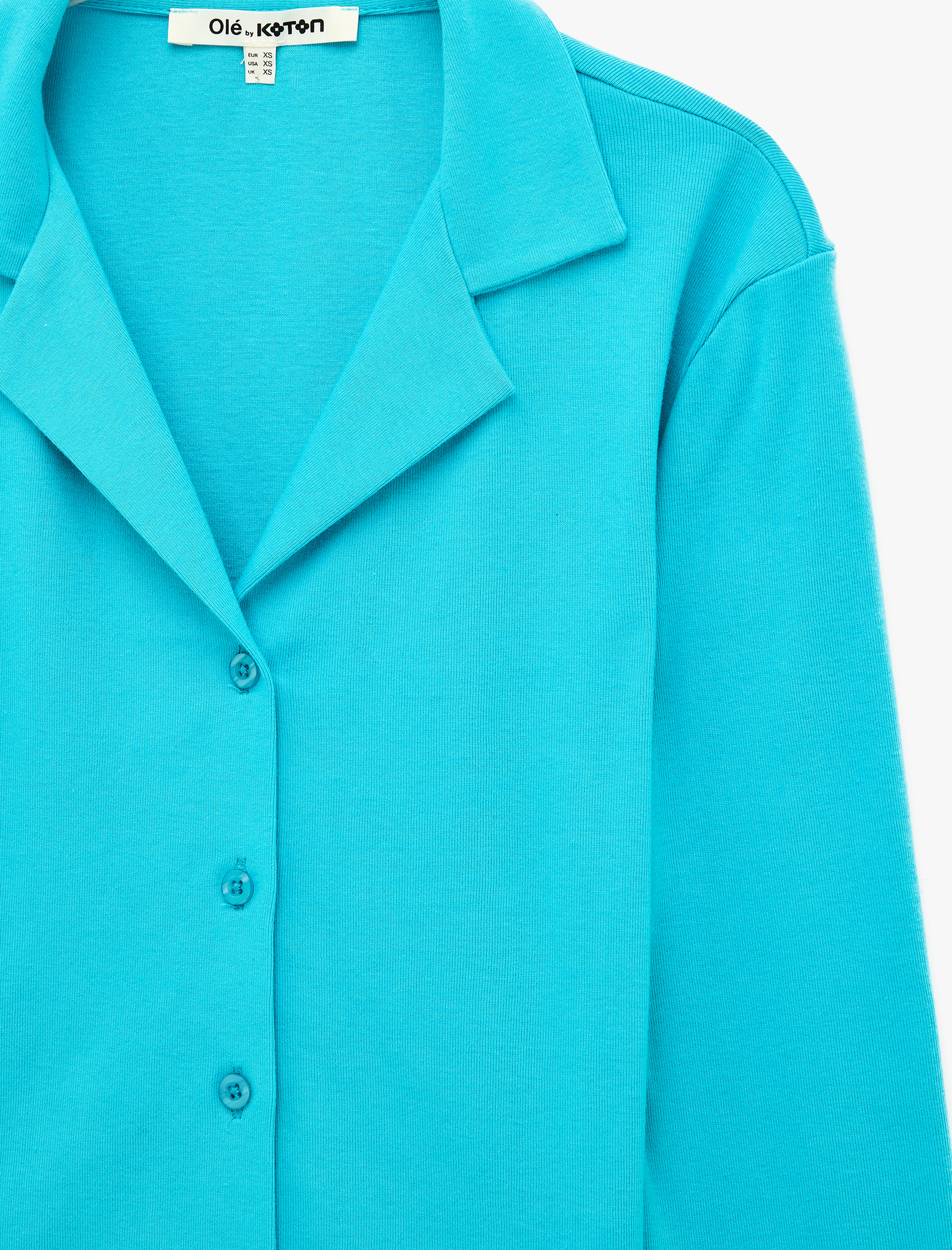   Slim Fit Pamuklu Uzun Kollu Düğmeli Polo Yaka Tişört