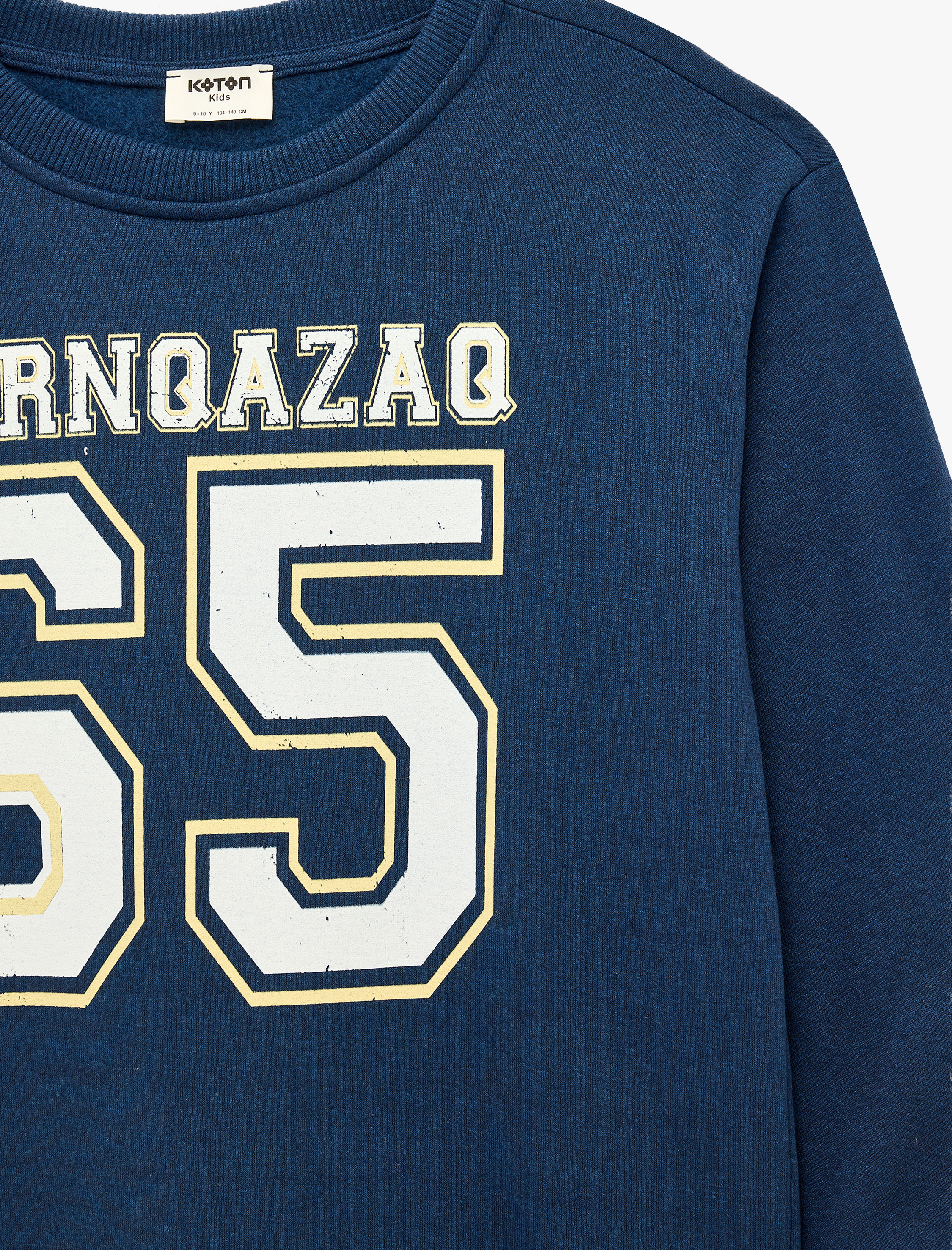  Erkek Çocuk Şardonlu Bisiklet Yaka Uzun Kollu Baskılı Sweatshirt