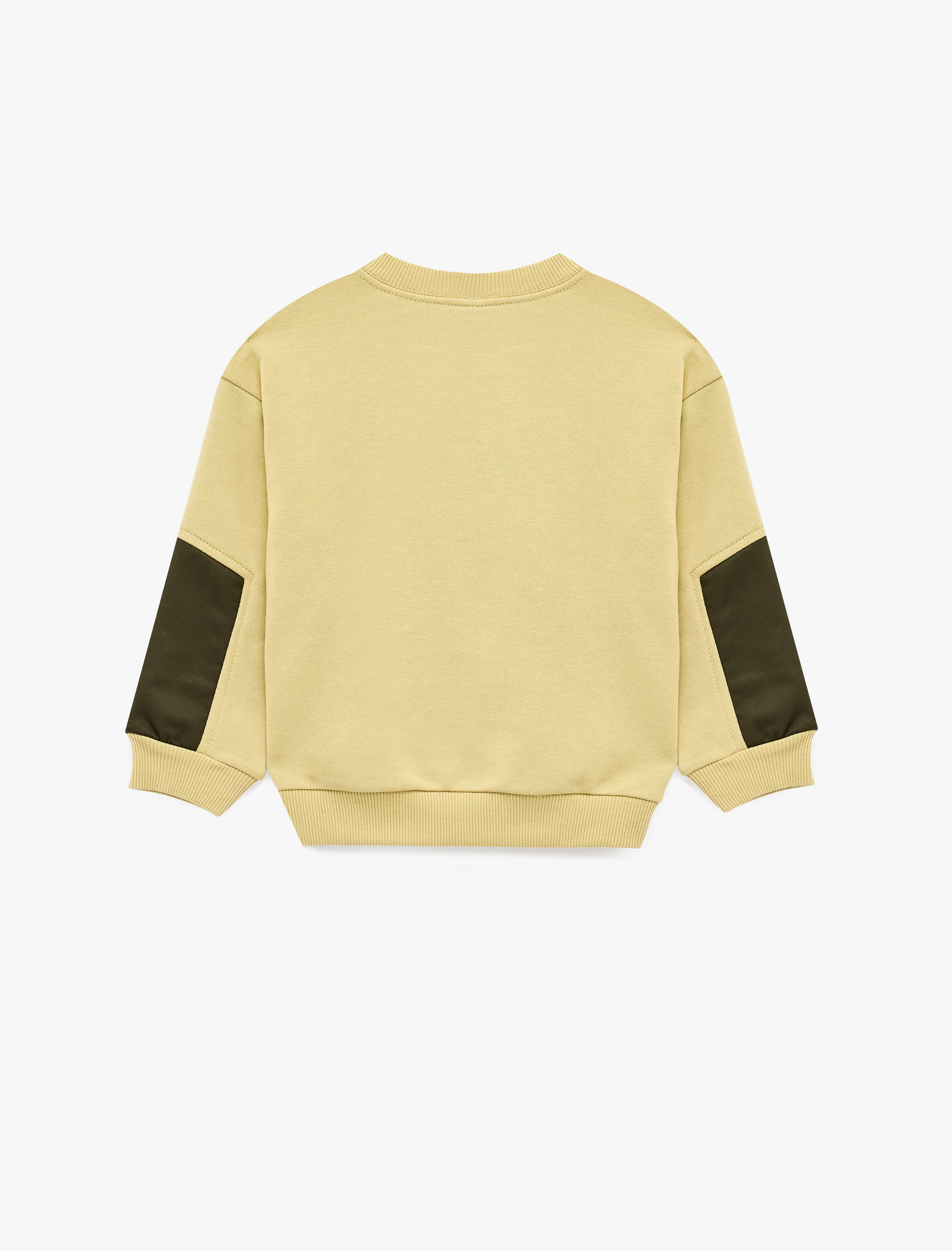 Erkek Bebek Renk Bloklu Uzun Kollu Bisiklet Yaka Oversize Sweatshirt