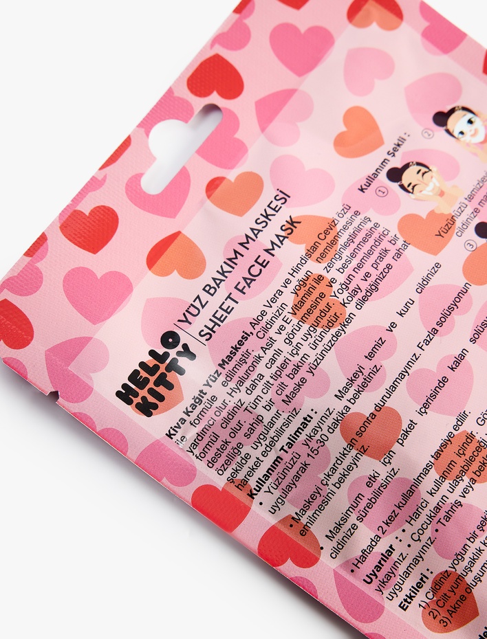 Kadın Hello Kitty Lisanslı Yüz Maskesi