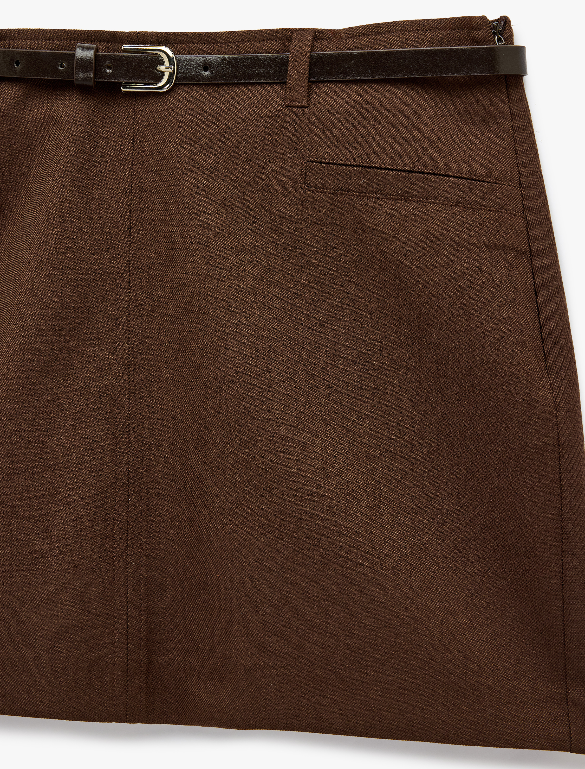   Koton X Selected by Şahika Ercümen - A Kesim Slim Kemerli Mini Etek