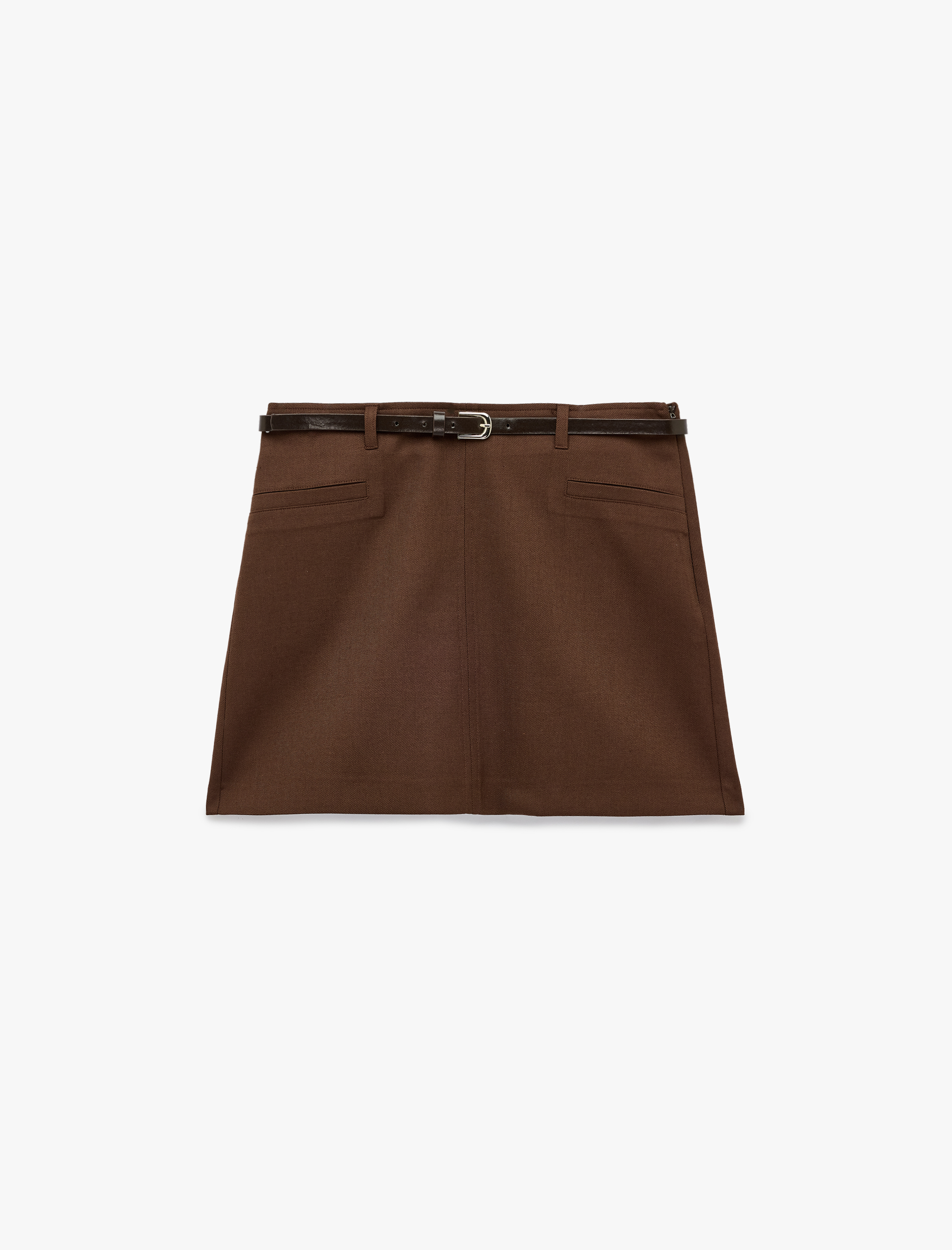   Koton X Selected by Şahika Ercümen - A Kesim Slim Kemerli Mini Etek